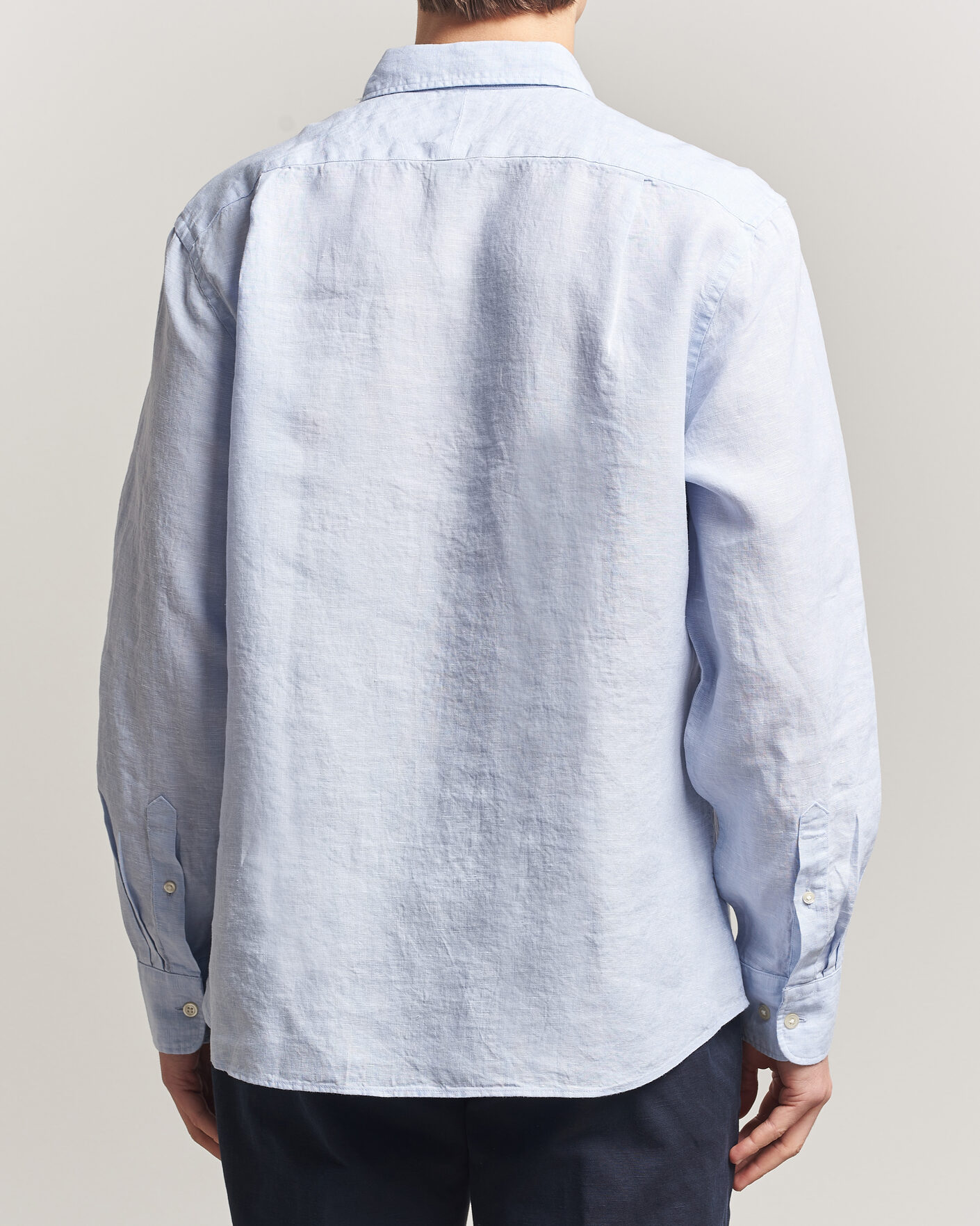 Herre | Skjorter | Charles Tyrwhitt | Pure Linen Slim Fit Shirt Sky Blue