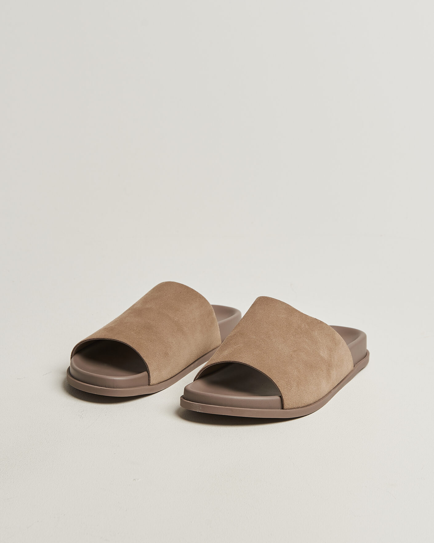 Herre | Sandaler & Hjemmesko | Thera's | Classic Slide Sandals Stone Suede