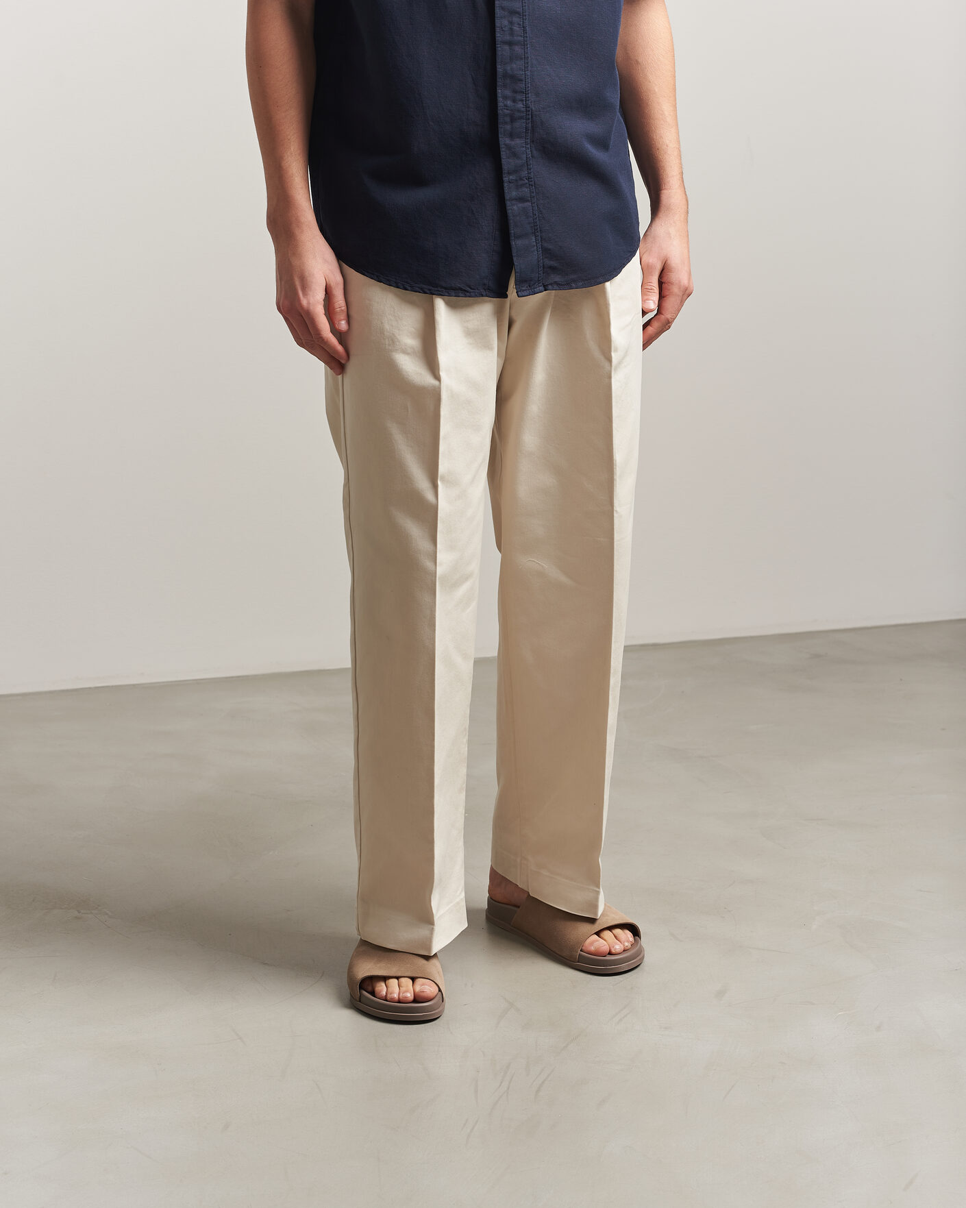 Herre | Sandaler & Hjemmesko | Thera's | Classic Slide Sandals Stone Suede