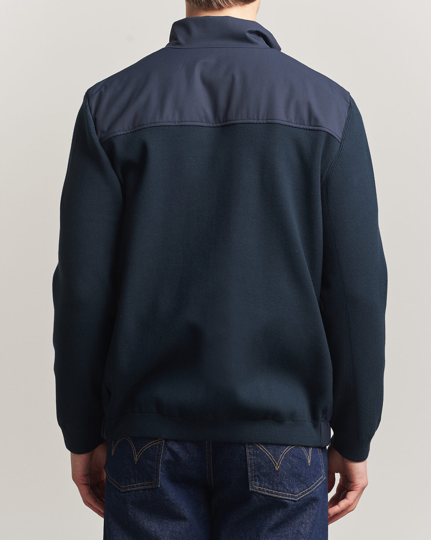 Herre | Jakker | Woolrich | Two Layers Hybrid Jacket Melton Blue