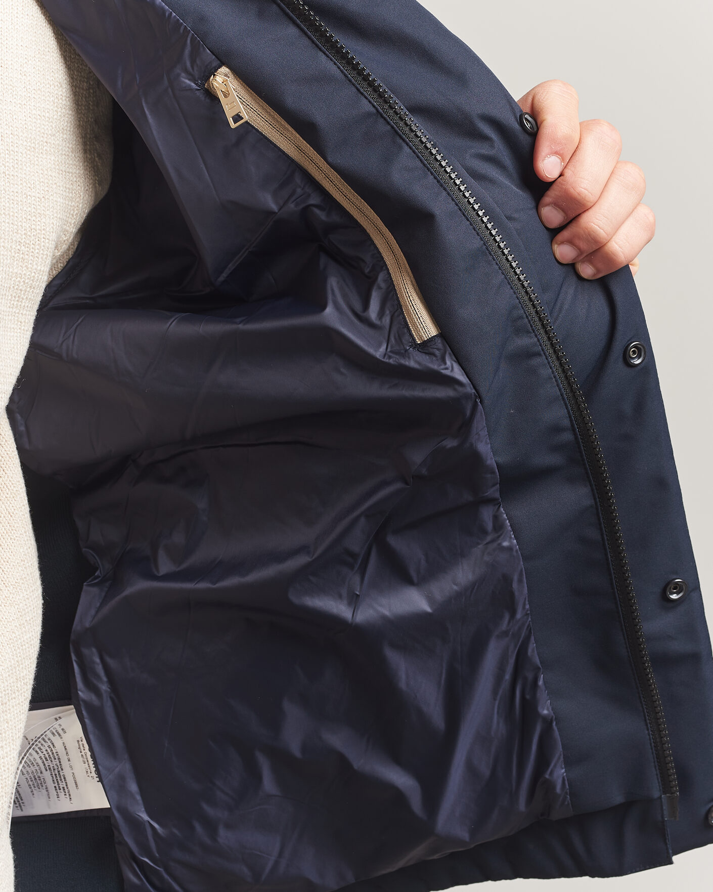 Herre | Jakker | Woolrich | Two Layers Hybrid Jacket Melton Blue