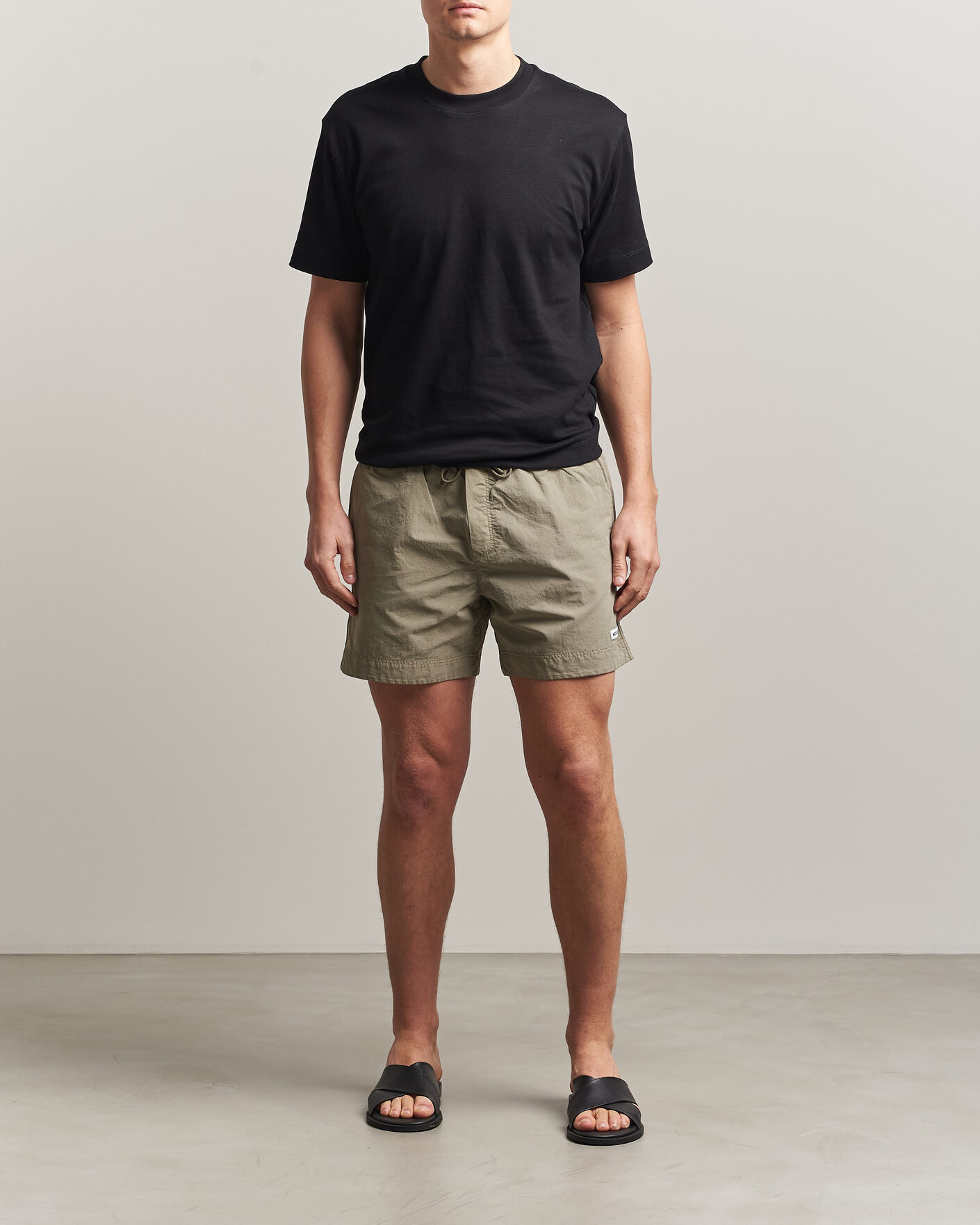 Herre | Badebukser | Woolrich | Solid Garment Dyed Swimshorts Smokey Olive