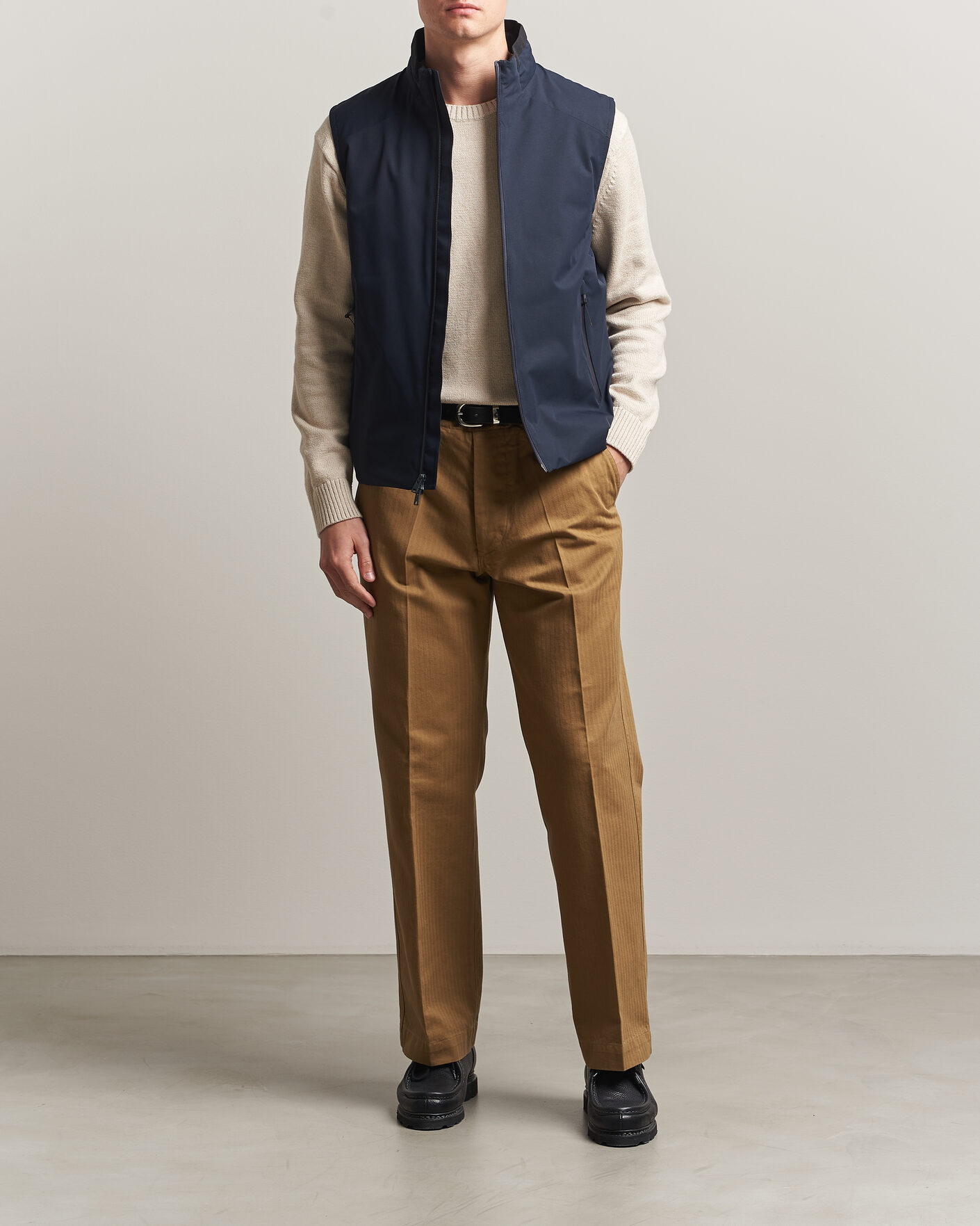 Herre | Jakker | Woolrich | Two Layer Sailing Vest Melton Blue