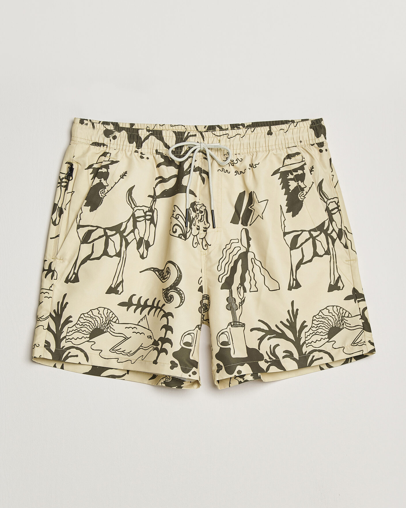 Herre | Badebukser | OAS | Printed Swimshorts Poplan
