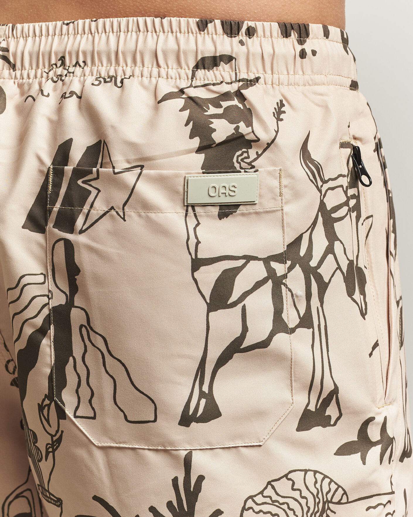 Herre | Badebukser | OAS | Printed Swimshorts Poplan