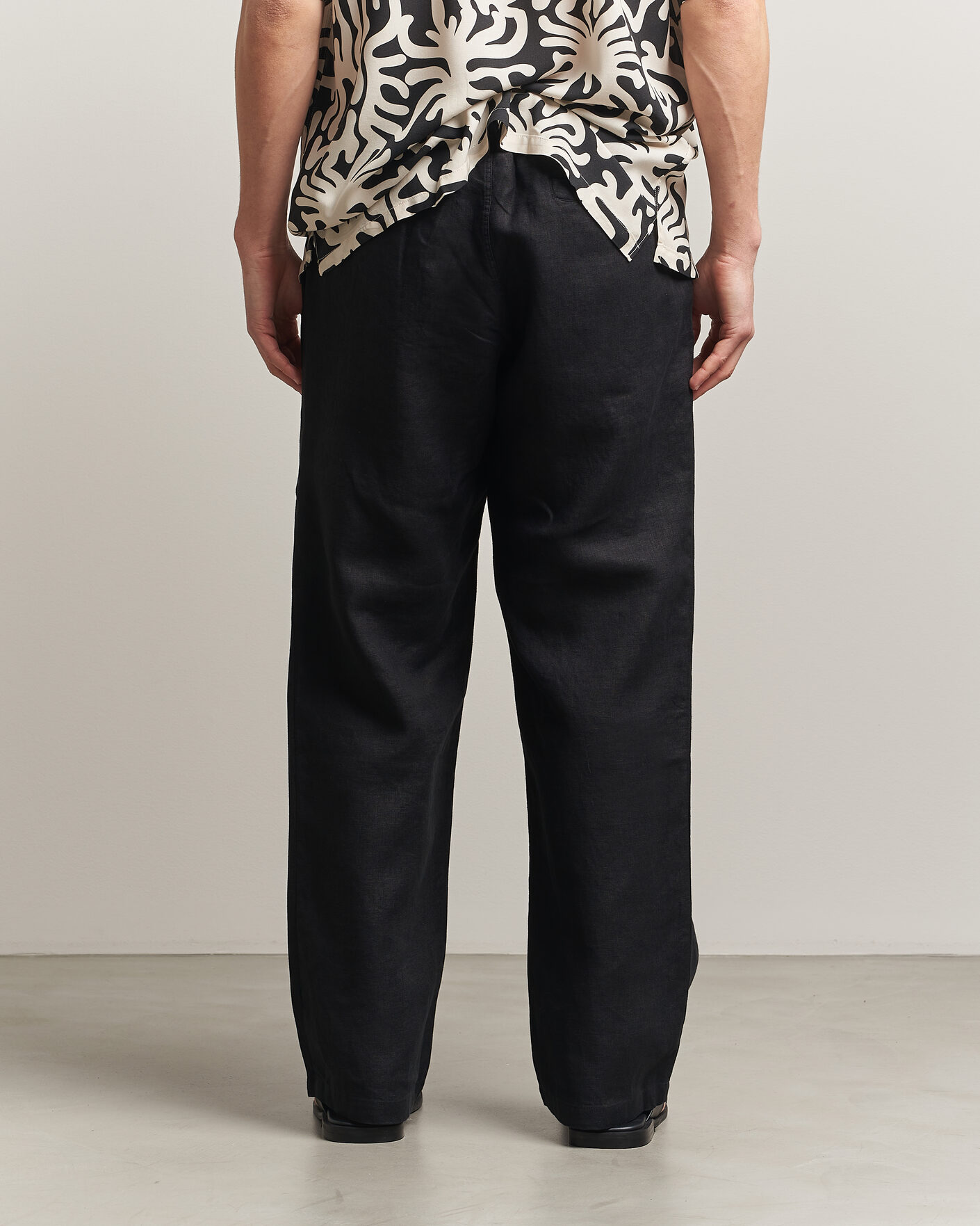 Herre | Bukser | OAS | Nino Linen Pants Black