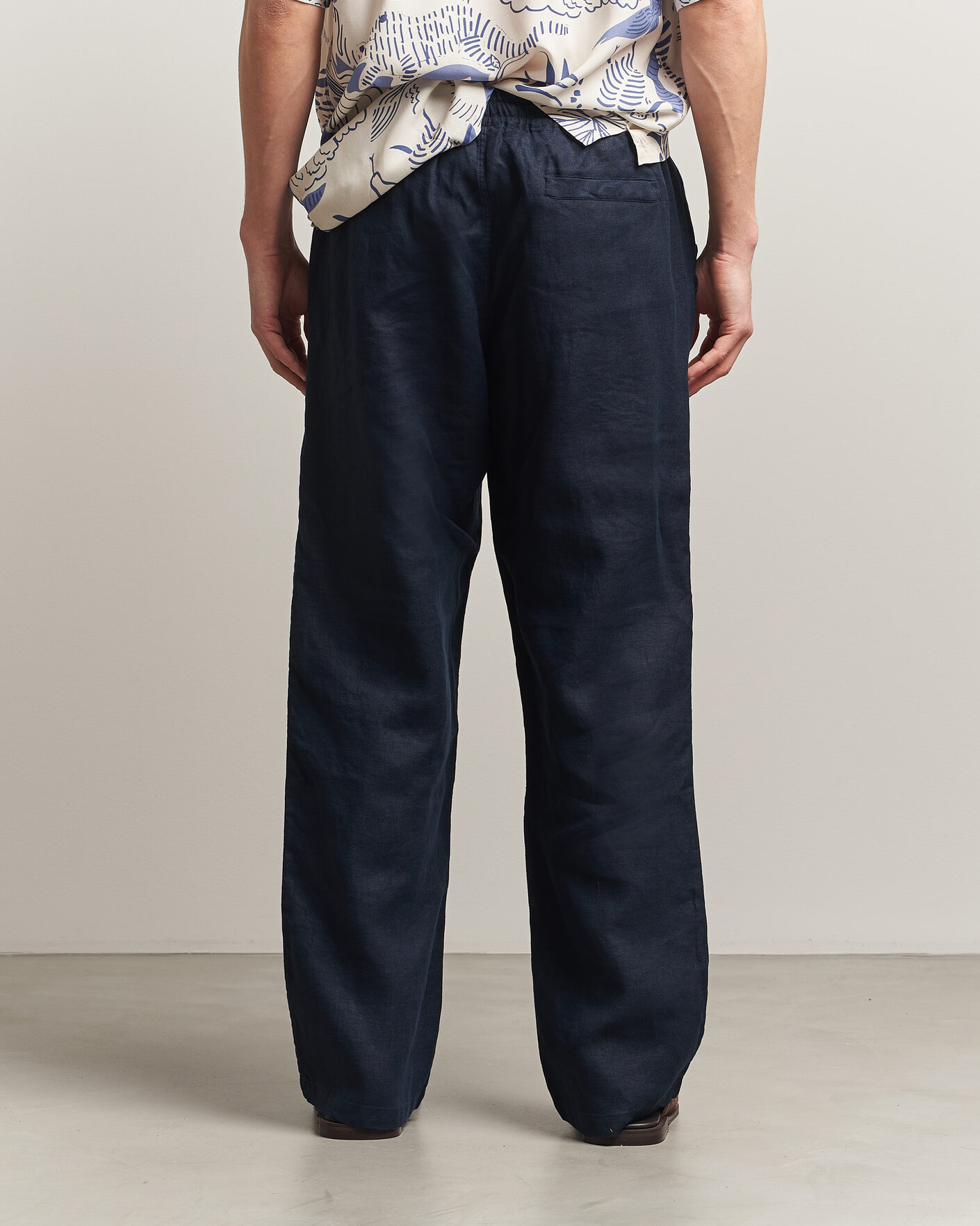 Herre | Bukser | OAS | Nino Linen Pants Navy