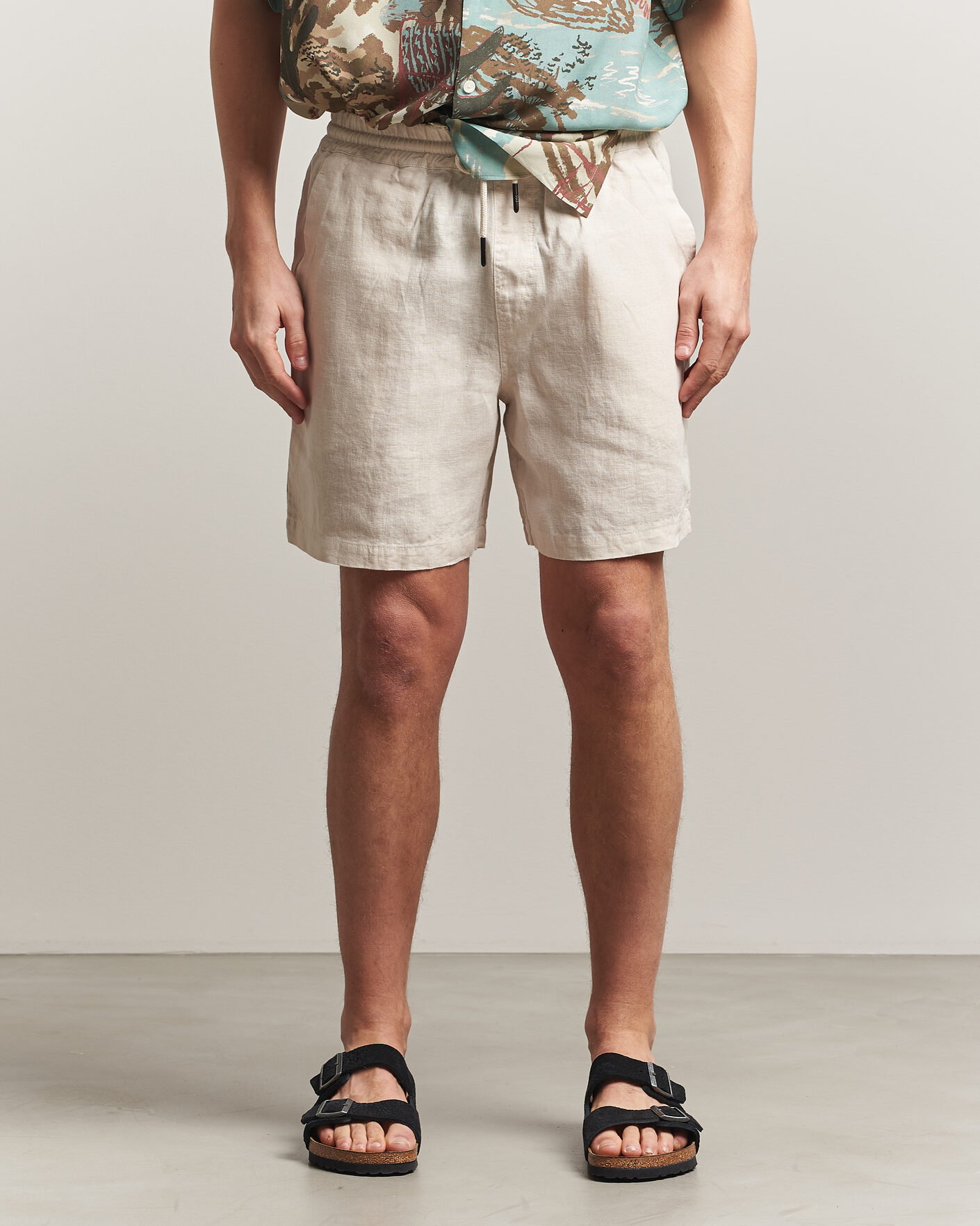 Herre | Shorts | OAS | Porto Linen Shorts Beige