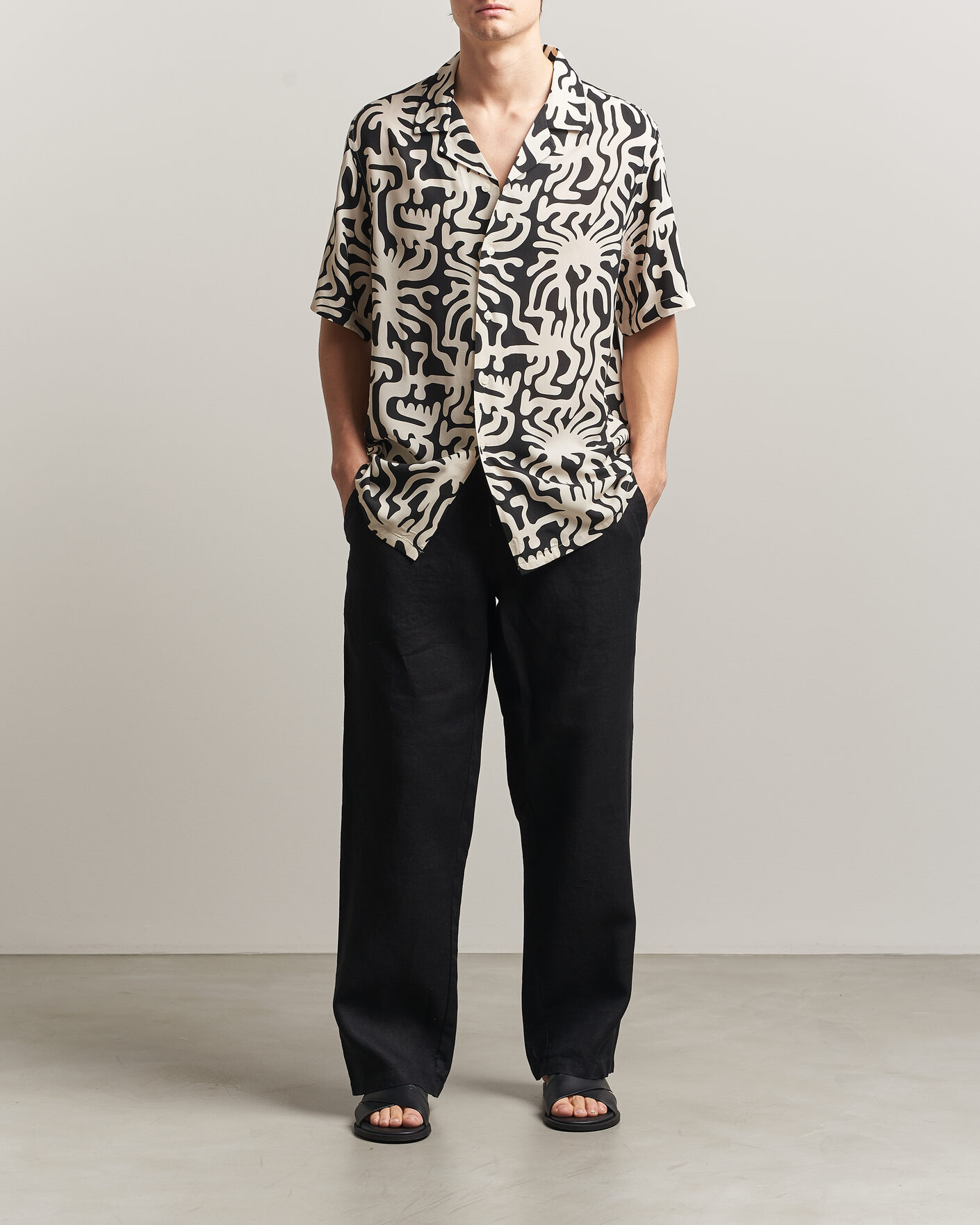 Herre | Skjorter | OAS | Rocco Viscose Short Sleeve Shirt Loefy