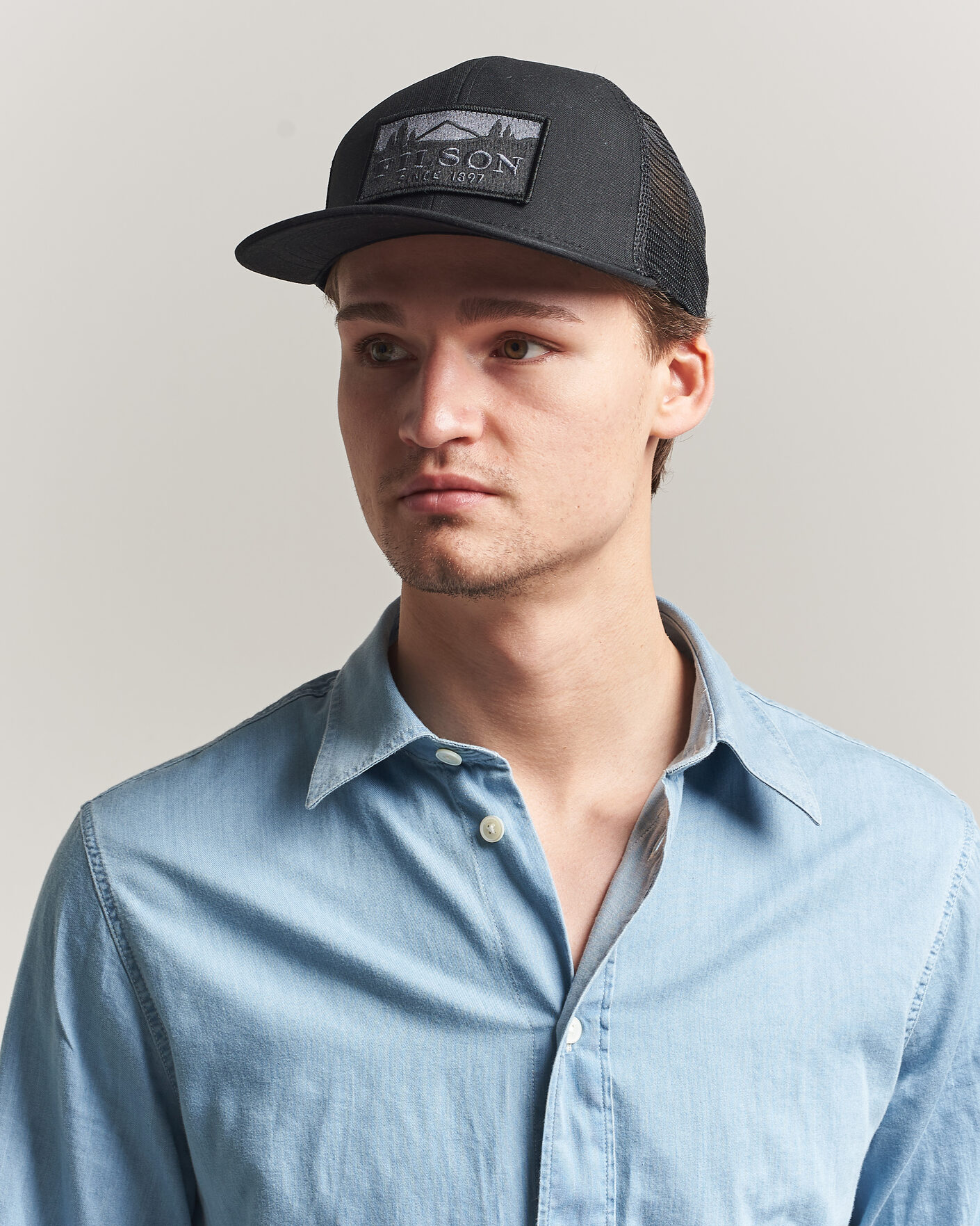 Herre | Hatte & kasketter | Filson | Scenic Waxed Logger Mesh Cap Black
