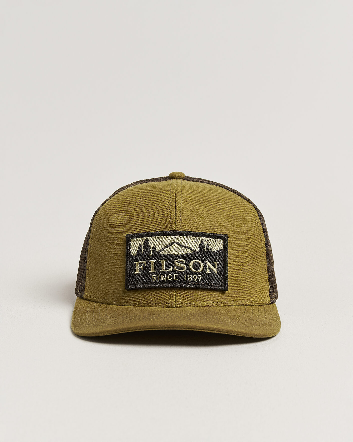 Herre | Hatte & kasketter | Filson | Scenic Waxed Logger Mesh Cap Dark Tan