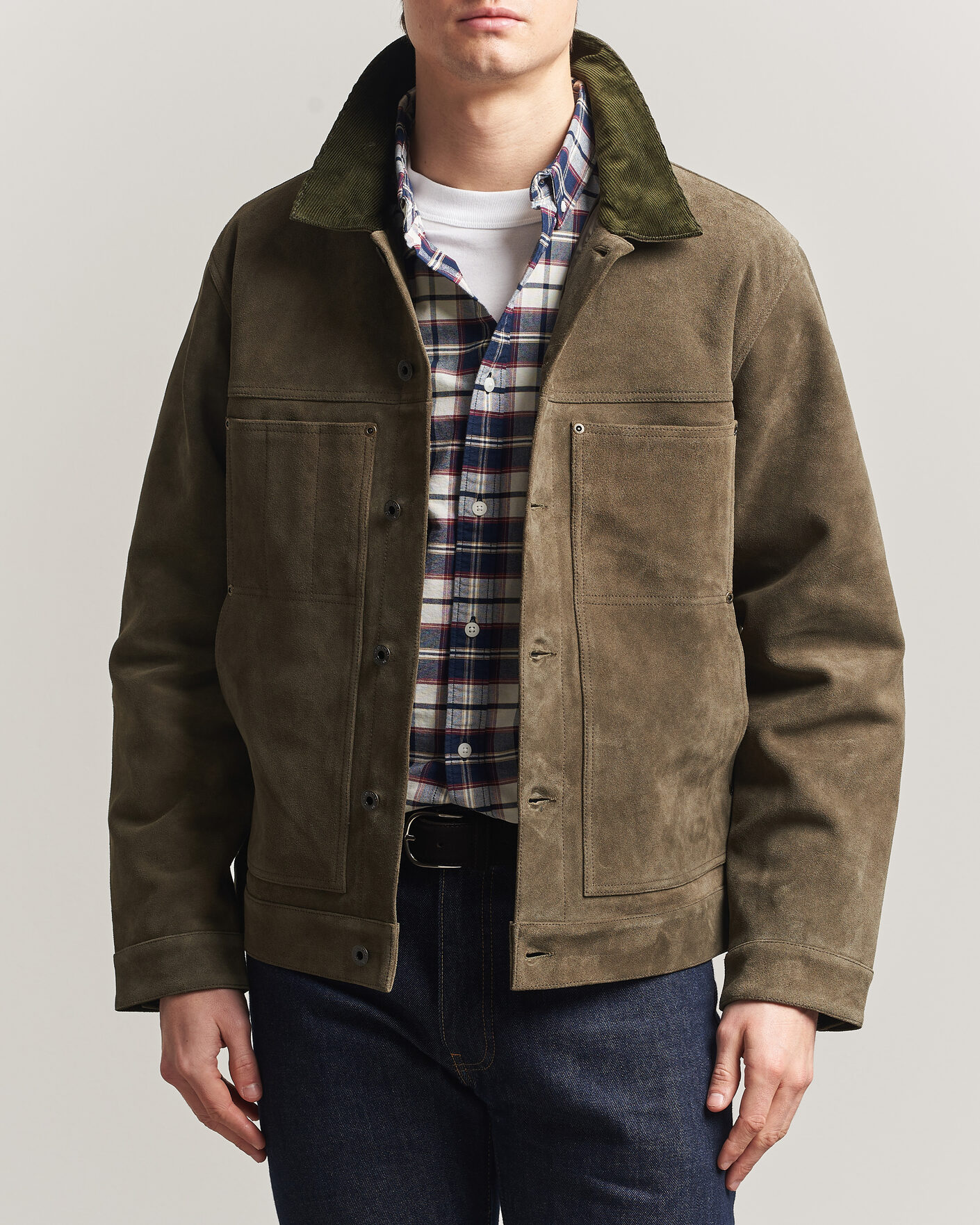 Herre | Jakker | Filson | Suede Short Cruiser Otter Green