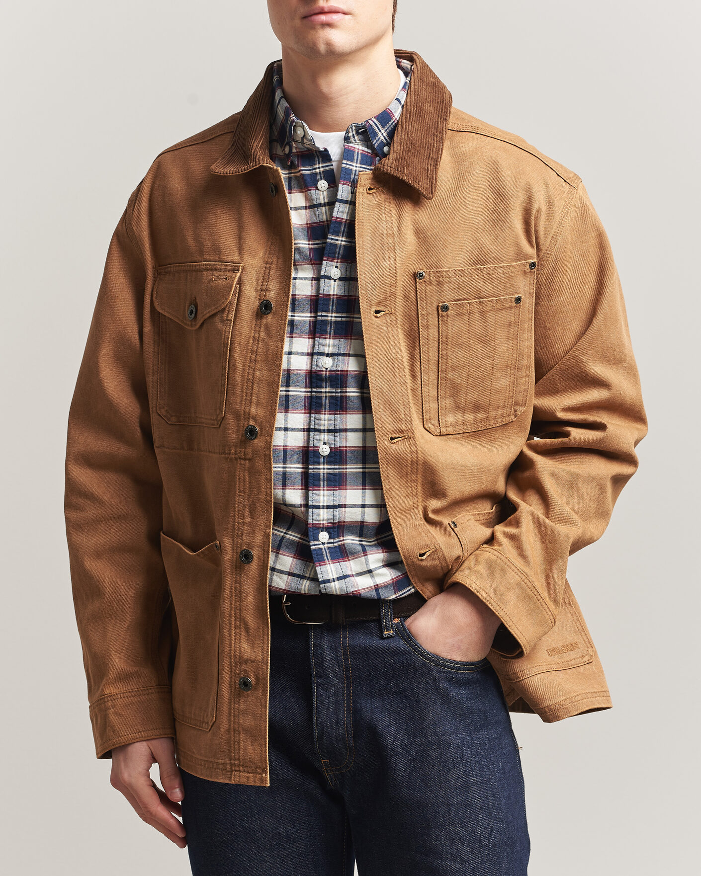 Herre | Jakker | Filson | Rustic Canvas Barn Coat Whiskey