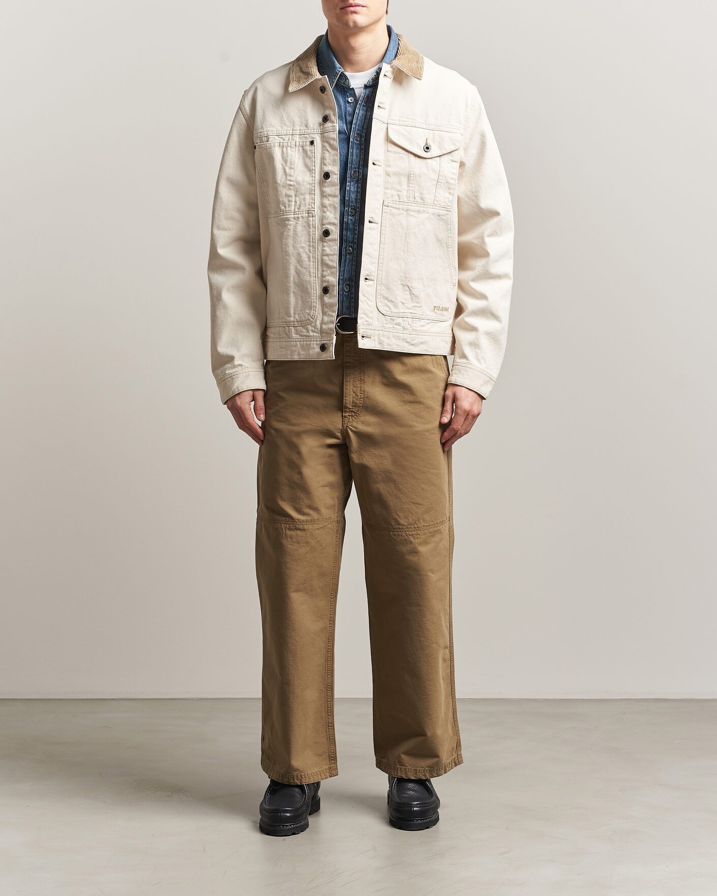 Herre | Jakker | Filson | Rustic Canvas Short Cruiser Natural Seed