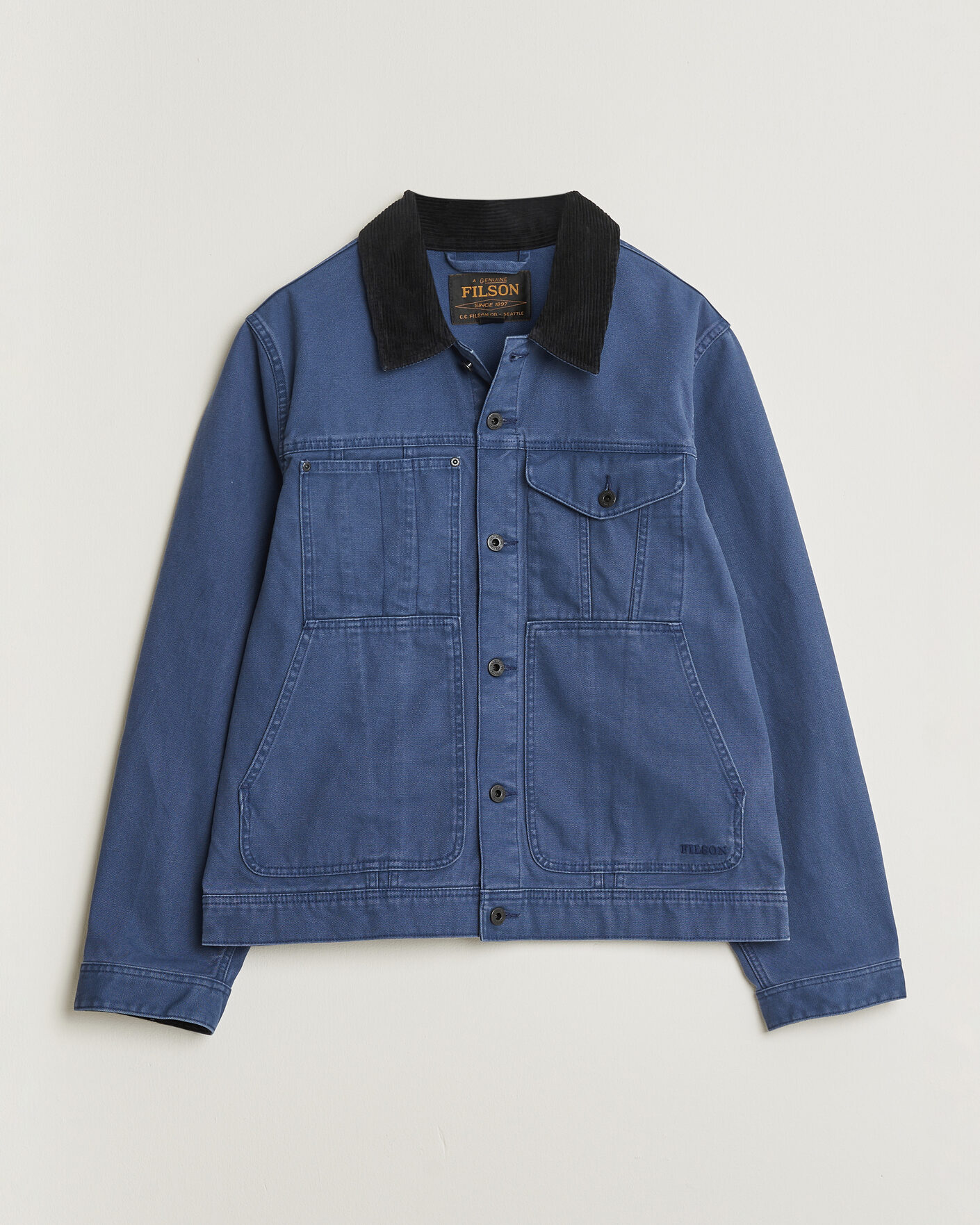 Herre | Jakker | Filson | Rustic Canvas Short Cruiser Indigo