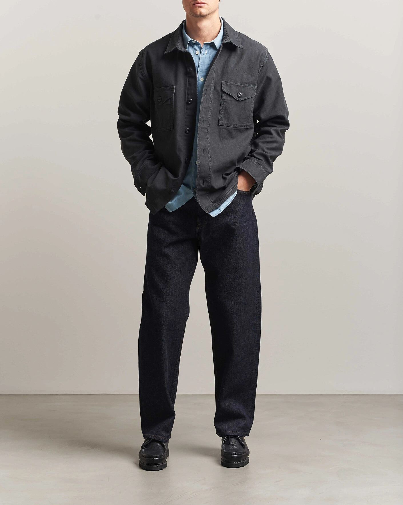 Herre | Skjorter | Filson | Reverse Sateen Jac-Shirt Washed Black