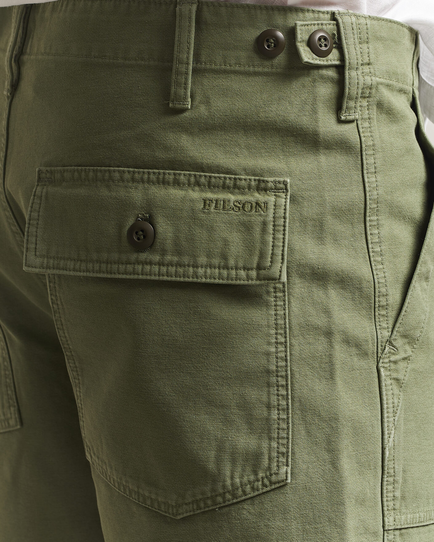 Herre | Shorts | Filson | Field Cargo Shorts Washed Fatigue Green