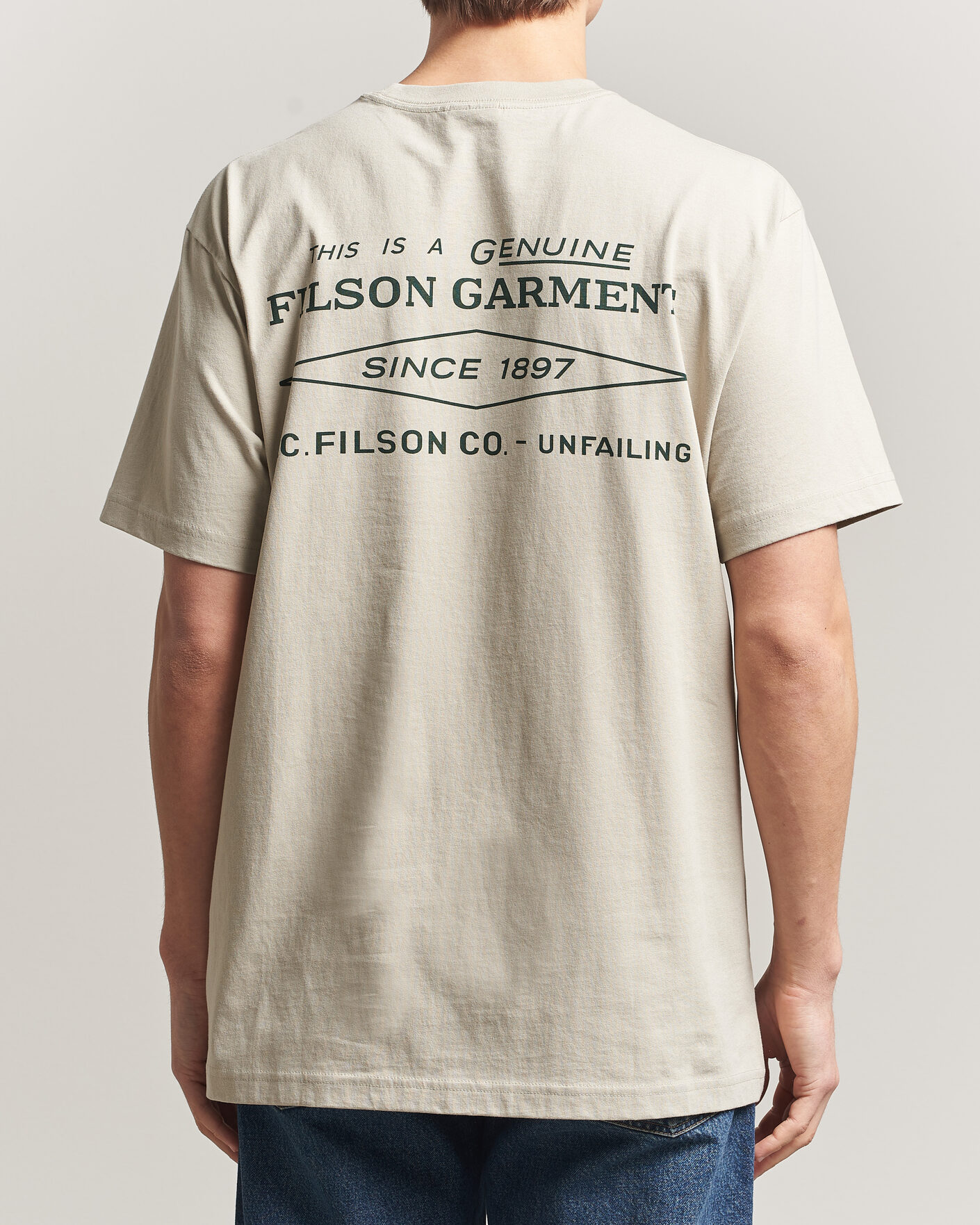 Herre | T-Shirts | Filson | Diamond Graphic T-Shirt Sky Grey