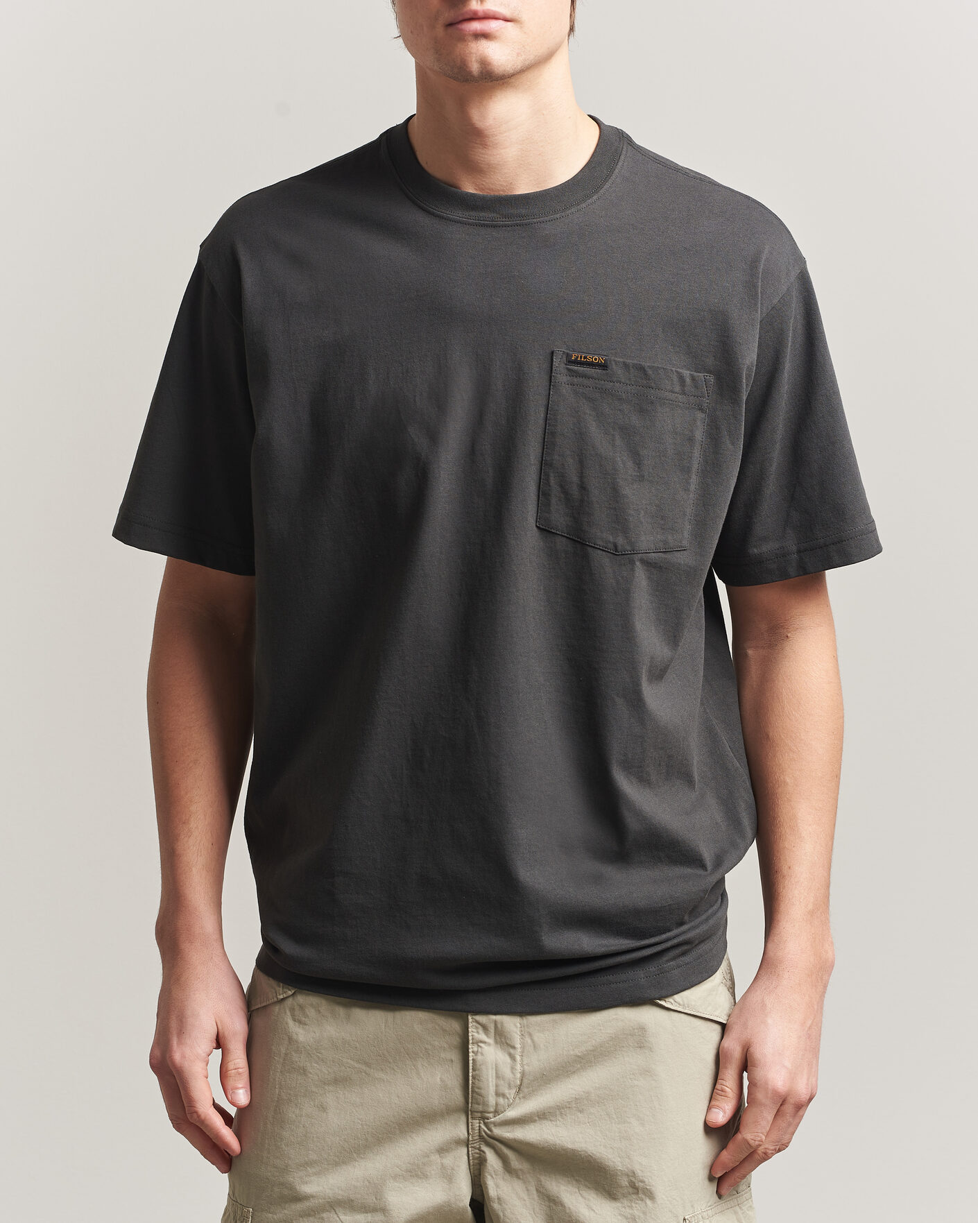 Herre | T-Shirts | Filson | Pocket T-Shirt Faded Black