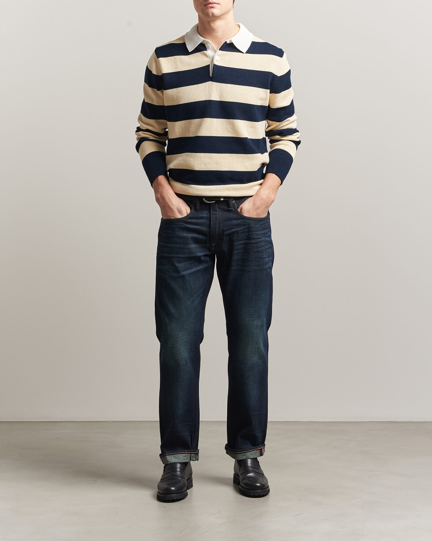 Herre | Jeans | -1 Nordic Denim | Regular Fit Selvedge Jeans Connoisseur Blue