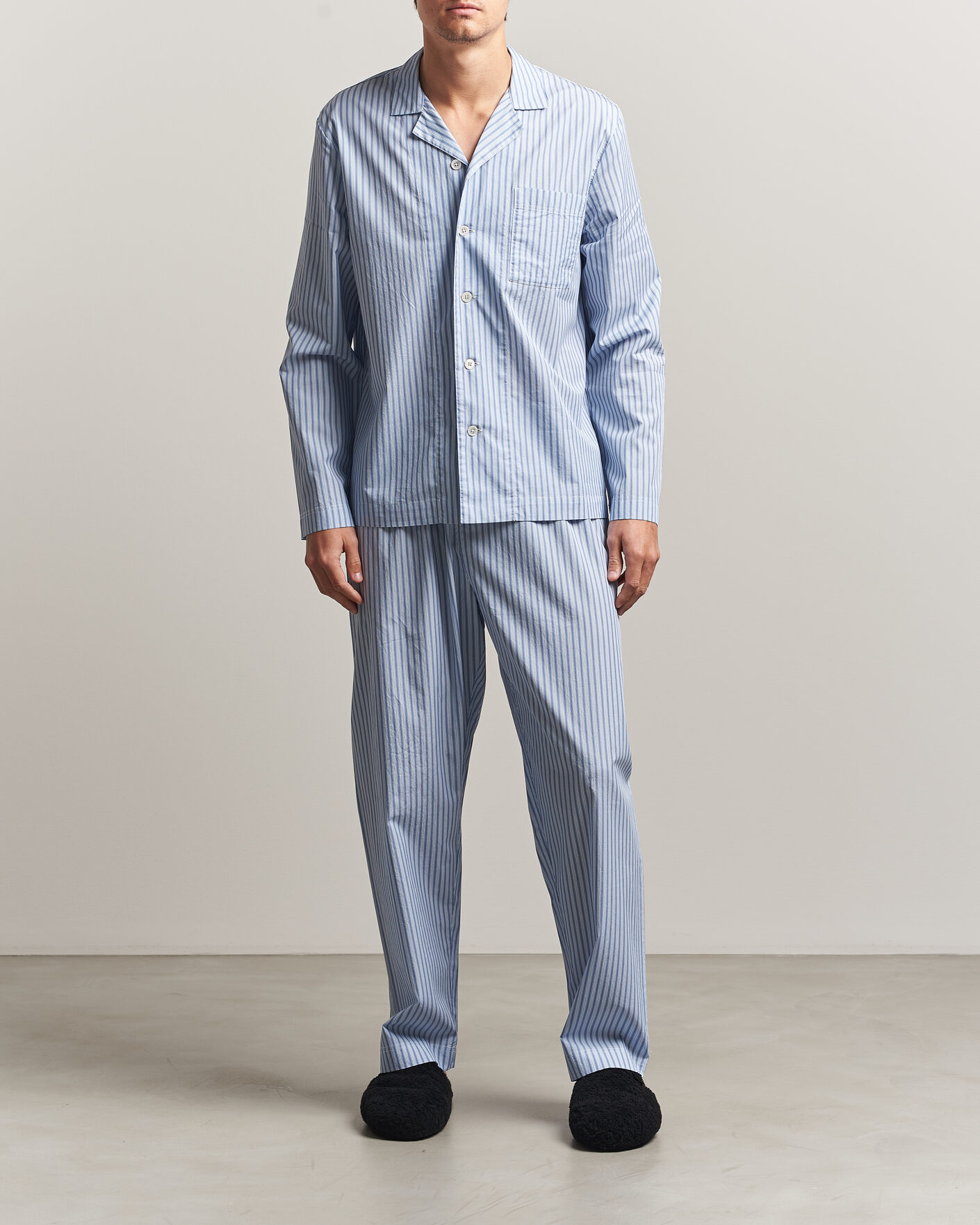 Herre | Pyjamas & Morgenkåber | Tekla | Fine Twill Pyjama Shirt Cooper Stripes