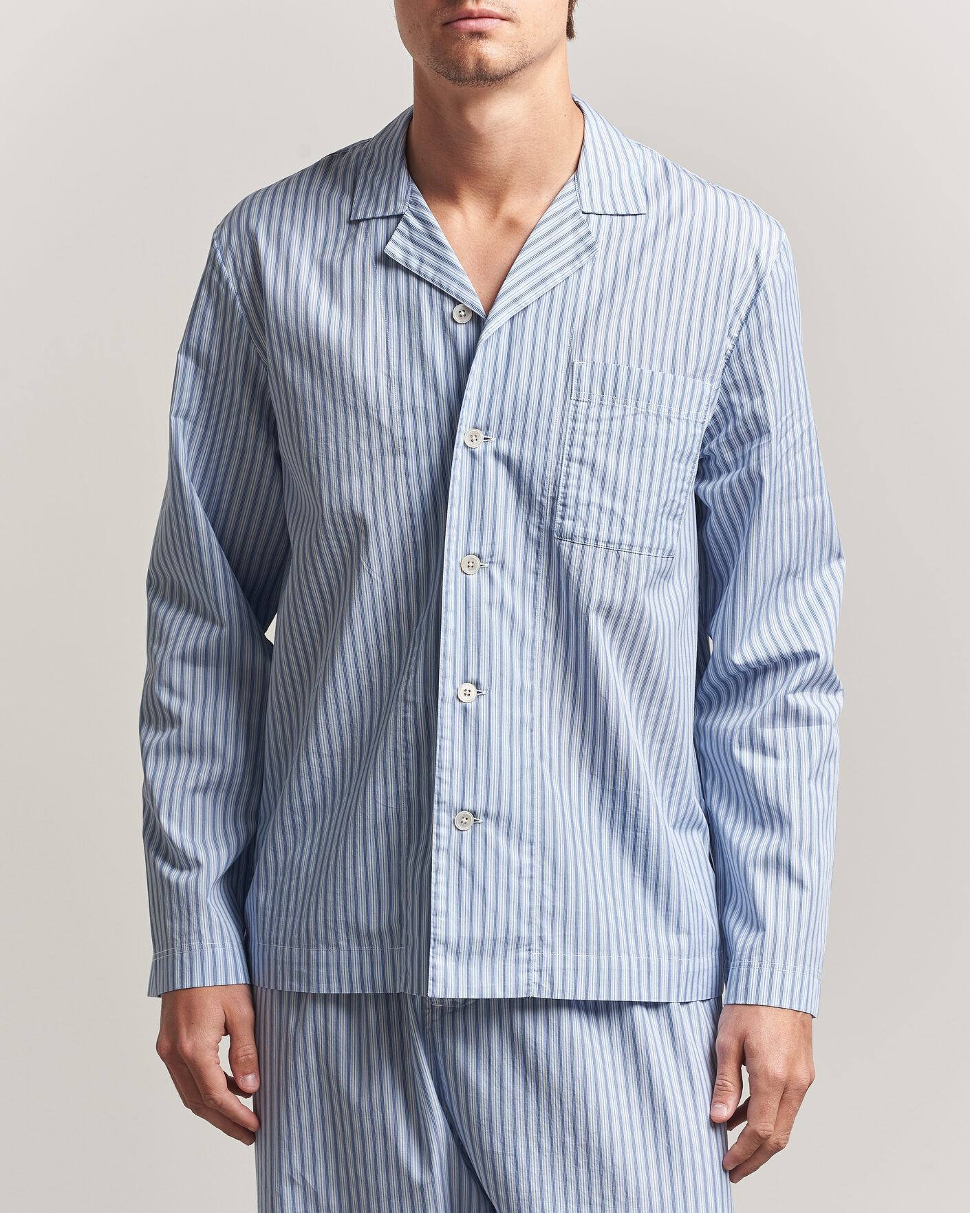 Herre | Pyjamas & Morgenkåber | Tekla | Fine Twill Pyjama Shirt Cooper Stripes