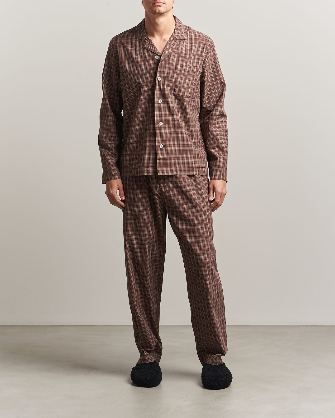 Herre | Pyjamas & Morgenkåber | Tekla | Fine Twill Pyjama Shirt Serra Checks