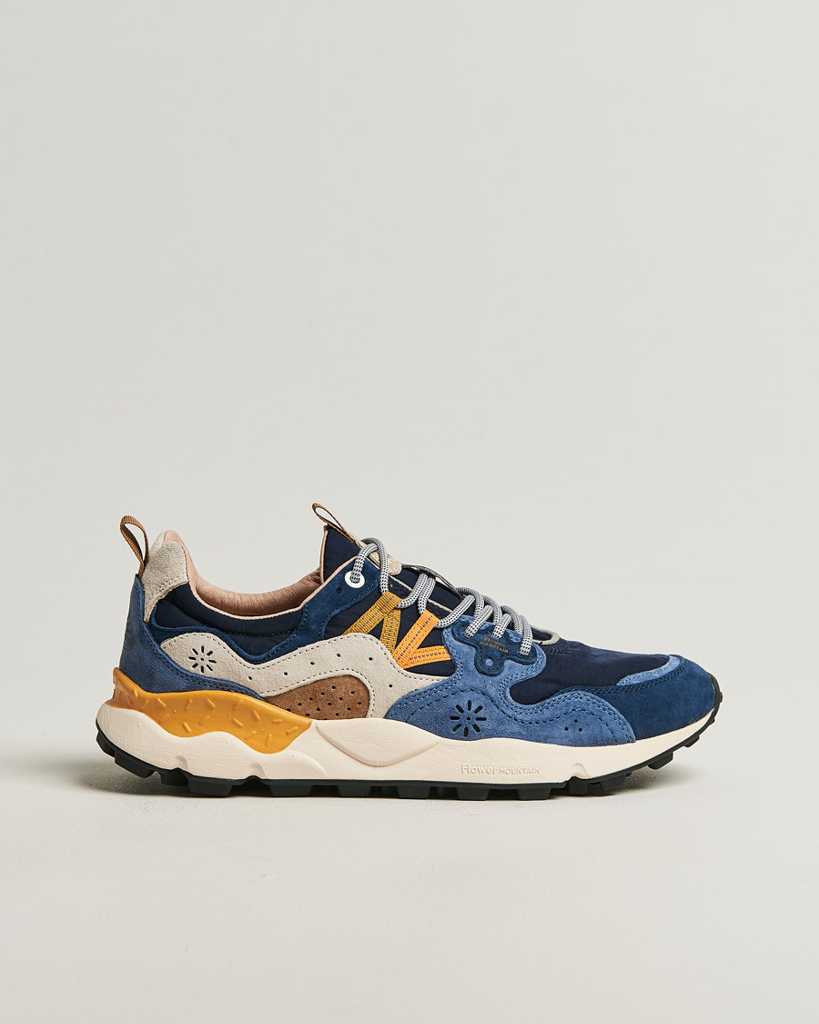 Herre | Sneakers | Flower Mountain | Yamano 3 Suede/Nylon Sneaker Dark Blue