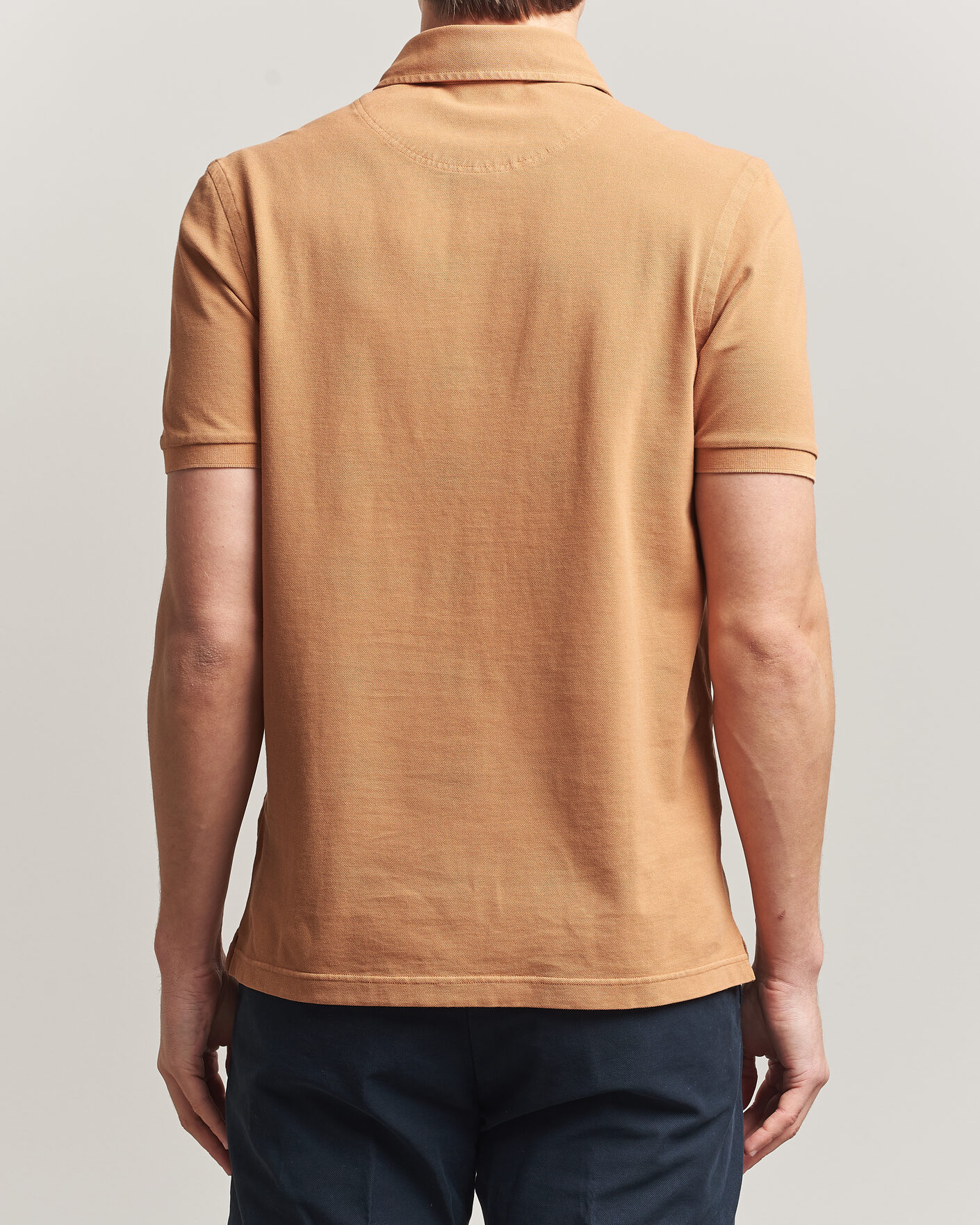 Herre | Polotrøjer | Gran Sasso | Washed Polo Apricot Orange