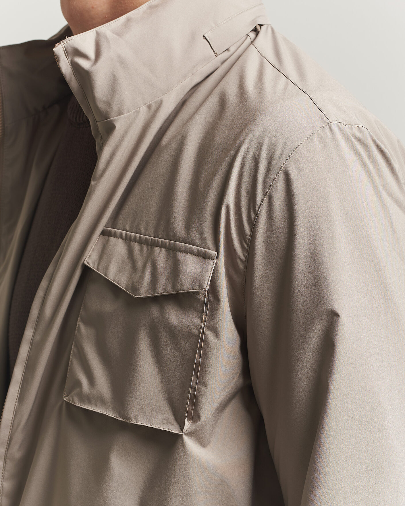 Herre | Jakker | Gran Sasso | Nylon Field Jacket Beige