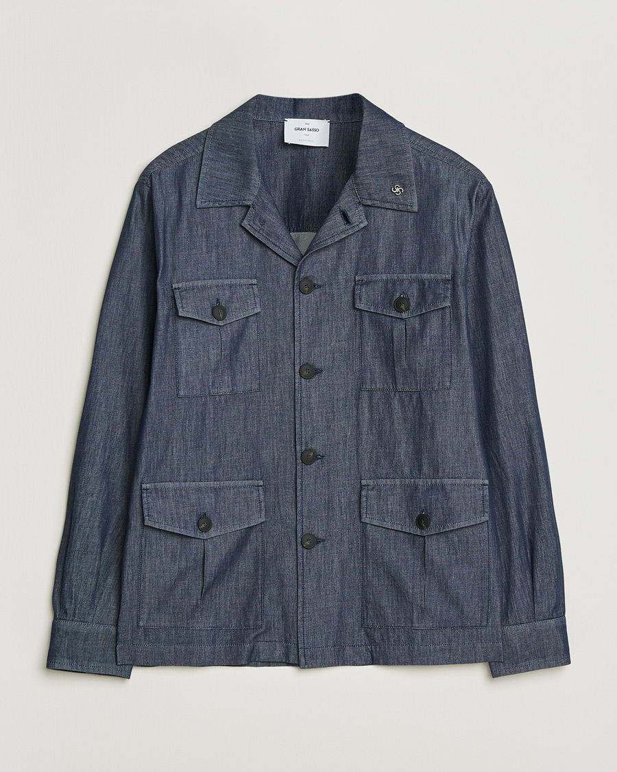 Herre | Jakker | Gran Sasso | Cotton Safari Jacket Navy