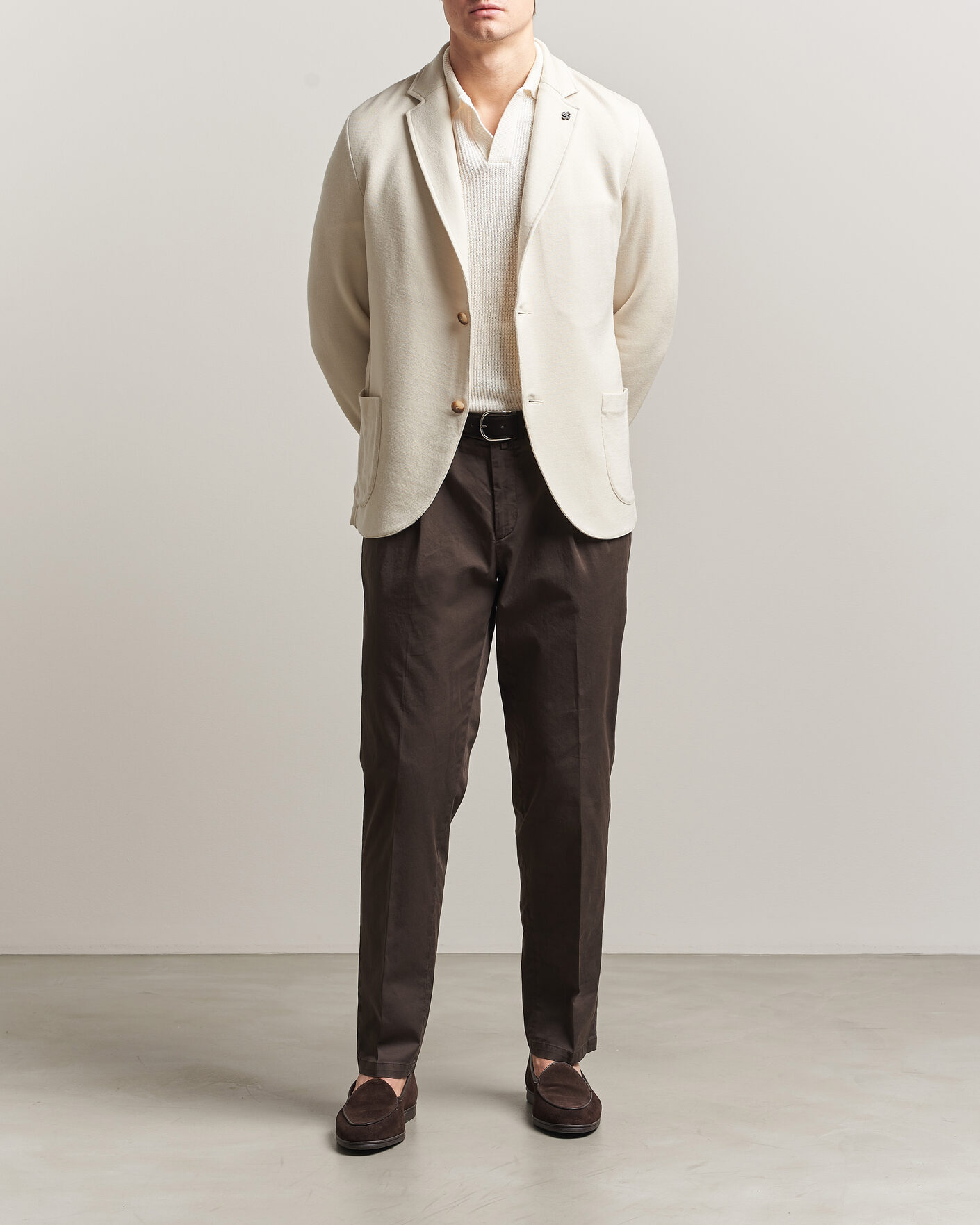 Herre | Blazere & jakker | Gran Sasso | Wool Knitted Blazer Cream