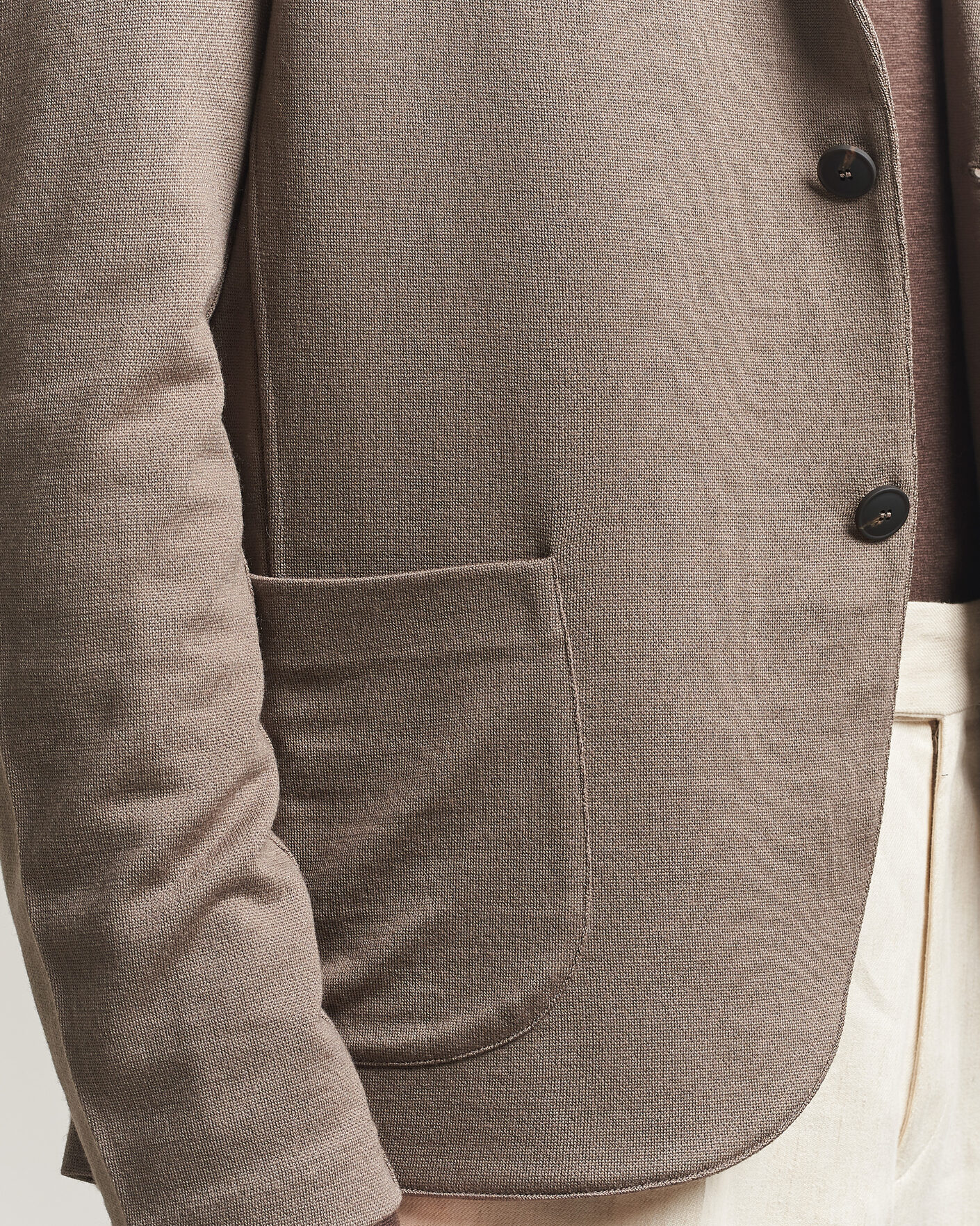 Herre | Blazere & jakker | Gran Sasso | Wool Knitted Blazer Brown