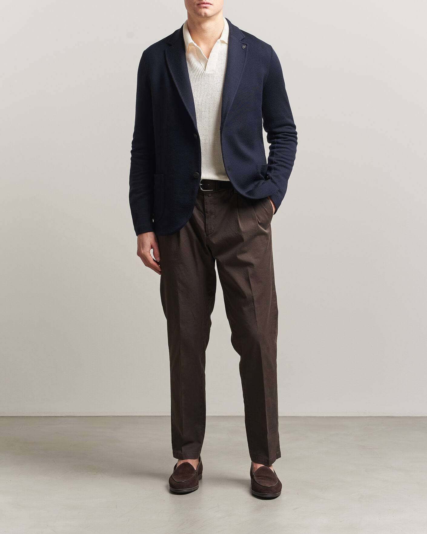 Herre | Blazere & jakker | Gran Sasso | Wool Knitted Blazer Navy
