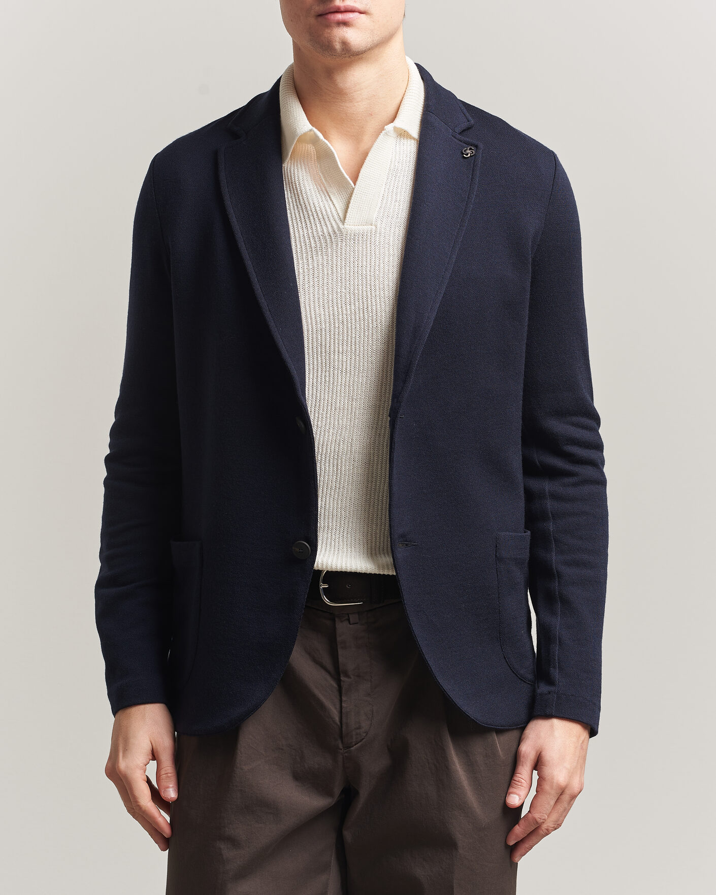 Herre | Blazere & jakker | Gran Sasso | Wool Knitted Blazer Navy