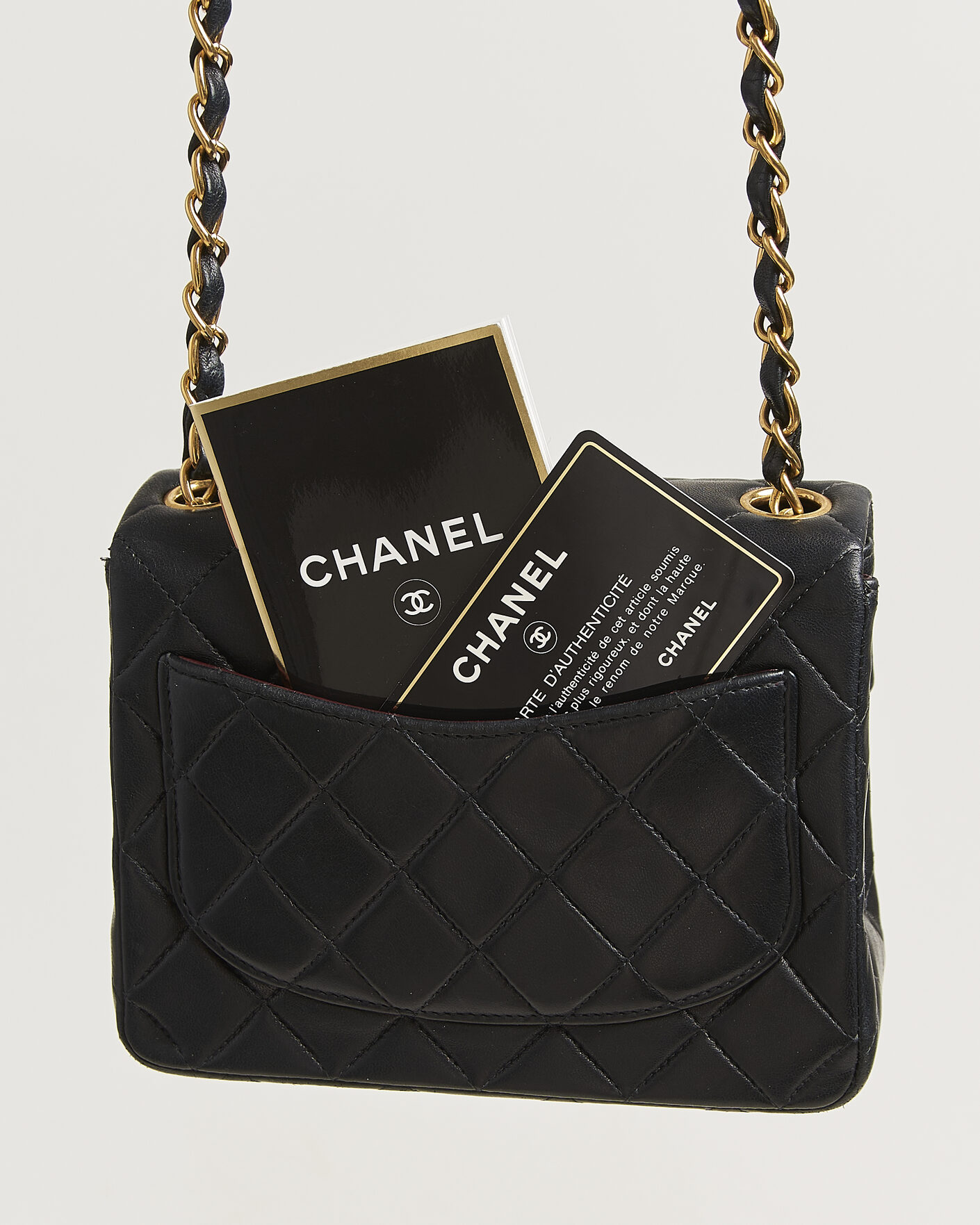 Herre | Pre-Owned & Vintage Bags | Chanel Pre-Owned | Classic Mini Single Flap Square Bag Black