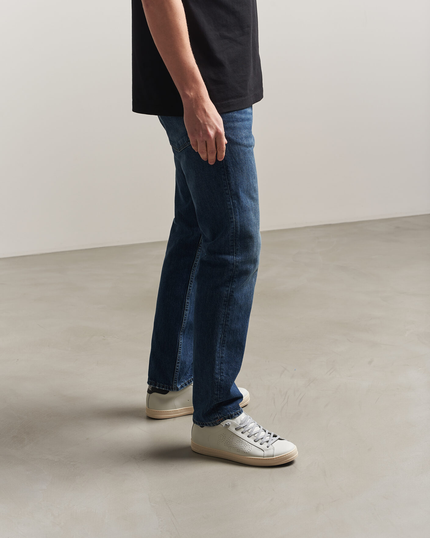 Herre | Sneakers | P448 | John Leather Sneaker White/Black