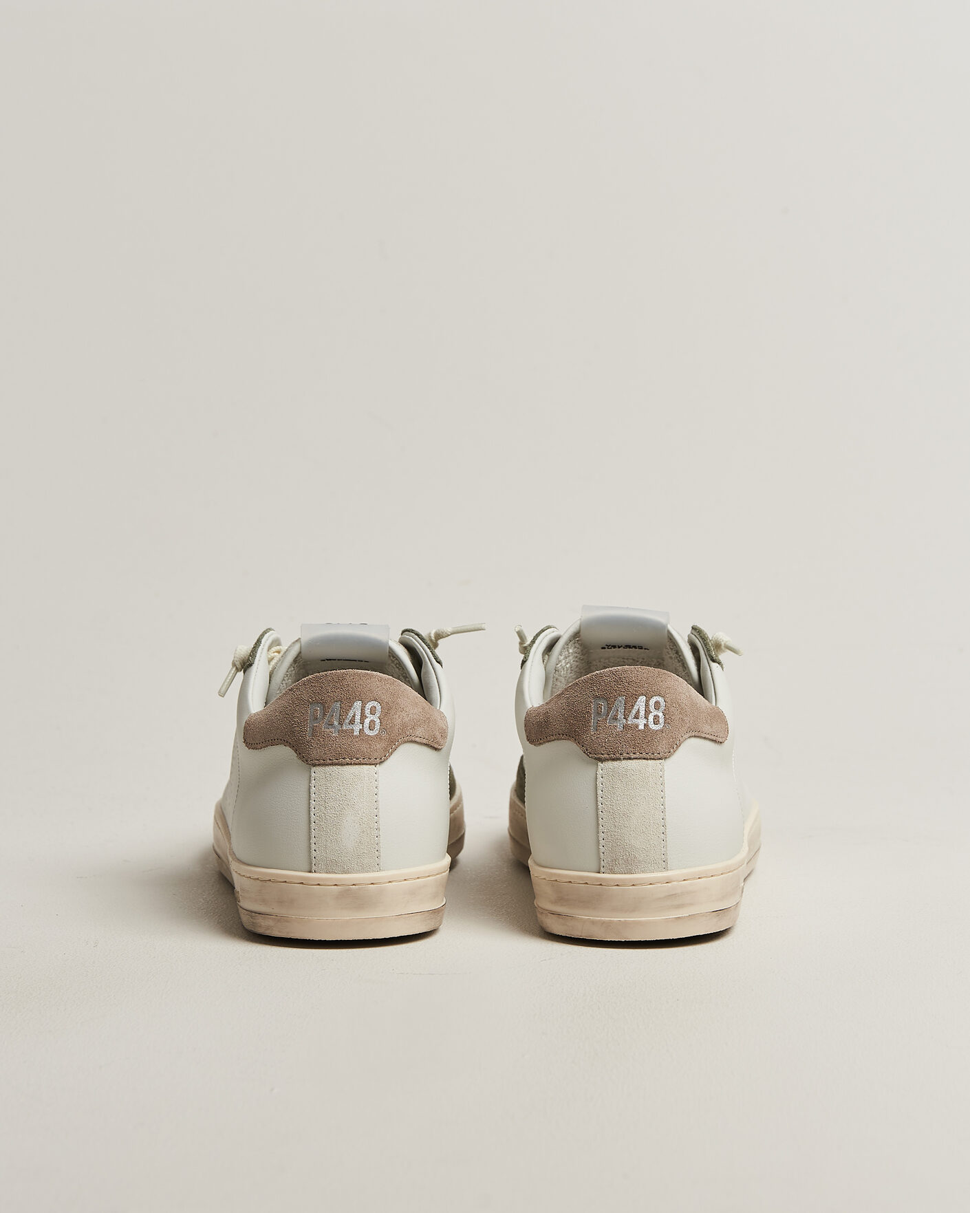 Herre | Sneakers | P448 | John Leather/Suede Sneaker White/Olive/Grey