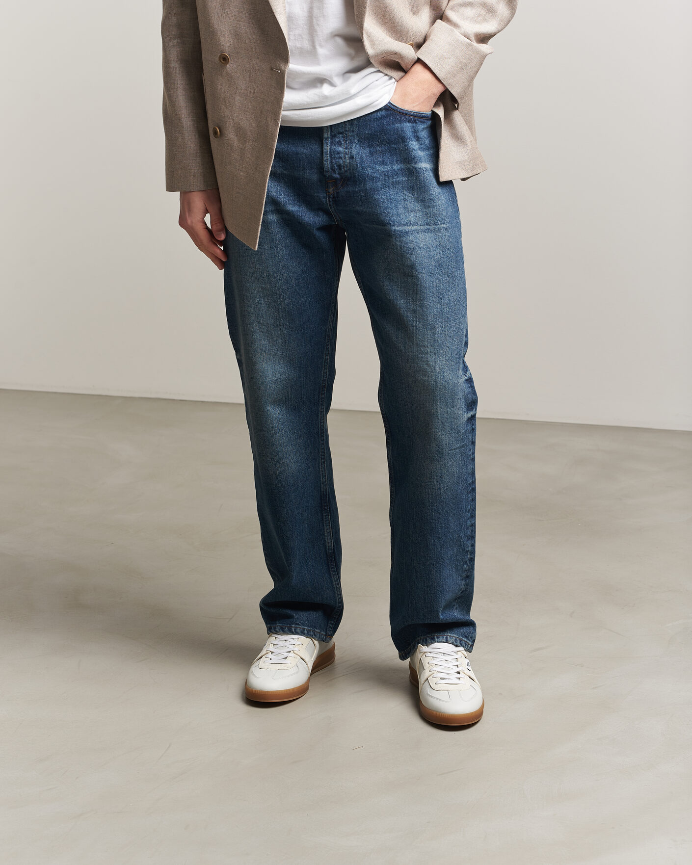 Herre | Sneakers | P448 | Monza Leather/Suede Sneaker White