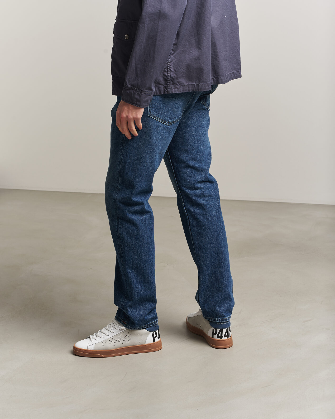 Herre | Sneakers | P448 | Jack Leather Sneaker White/Navy