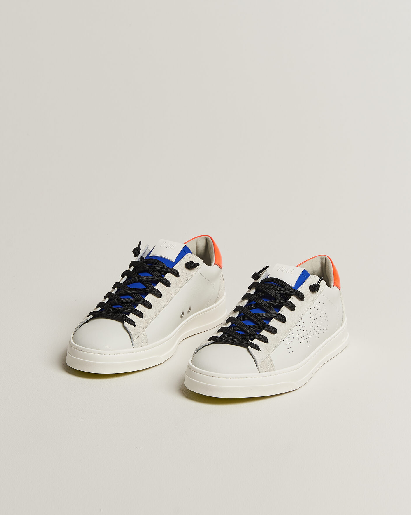 Herre | Sneakers | P448 | Jack Leather Sneaker Grey/Orange