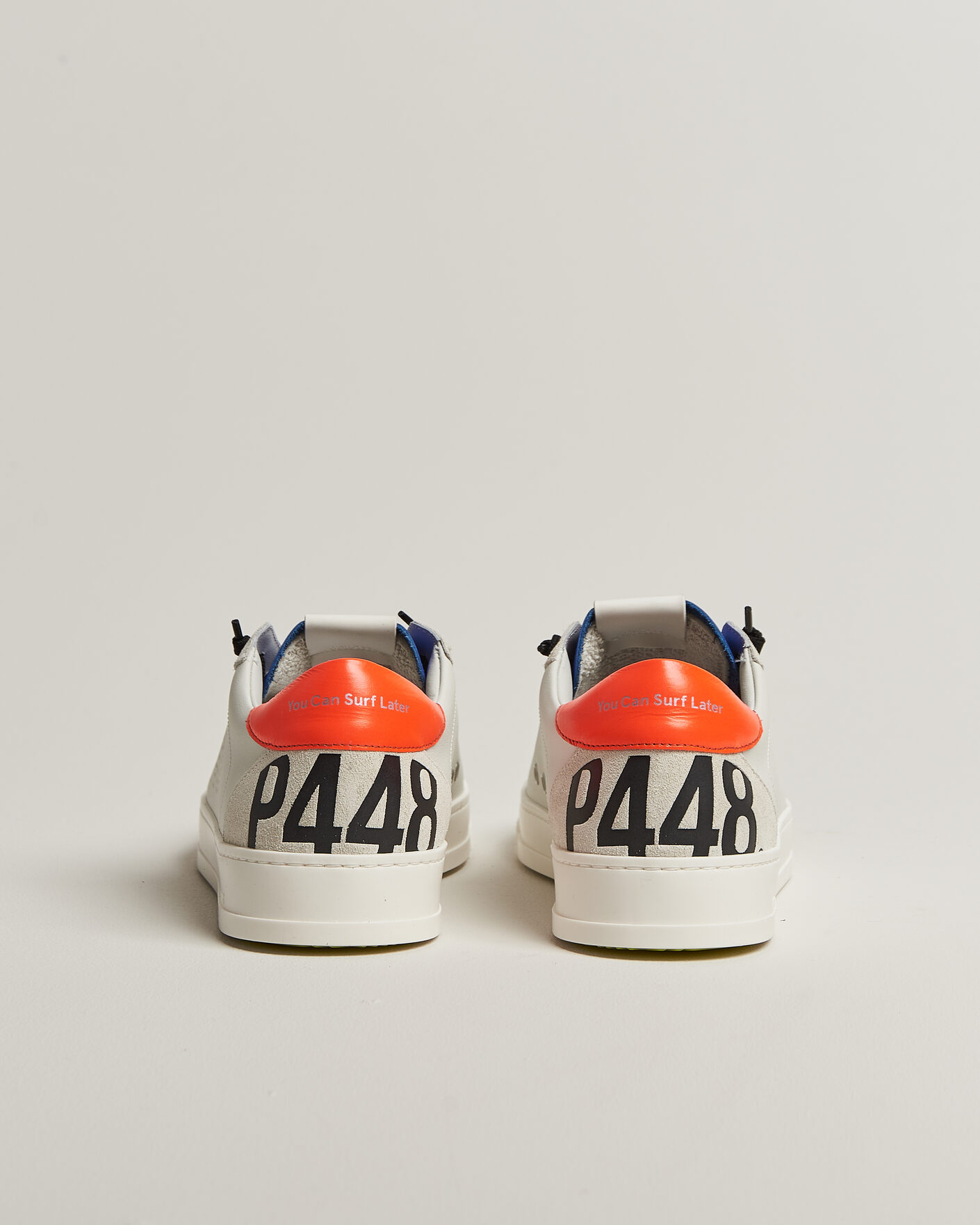 Herre | Sneakers | P448 | Jack Leather Sneaker Grey/Orange