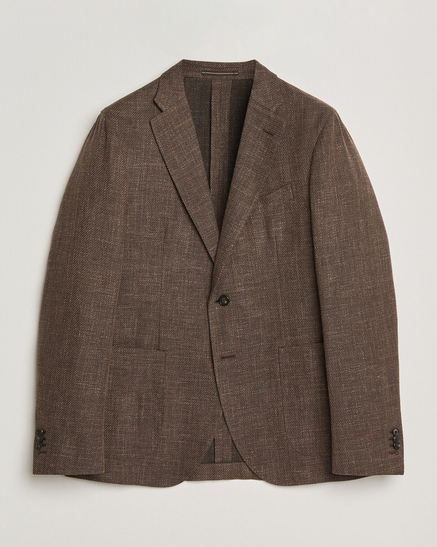Herre | Blazere & jakker | Incotex | Structured Cotton Blazer Dark Brown