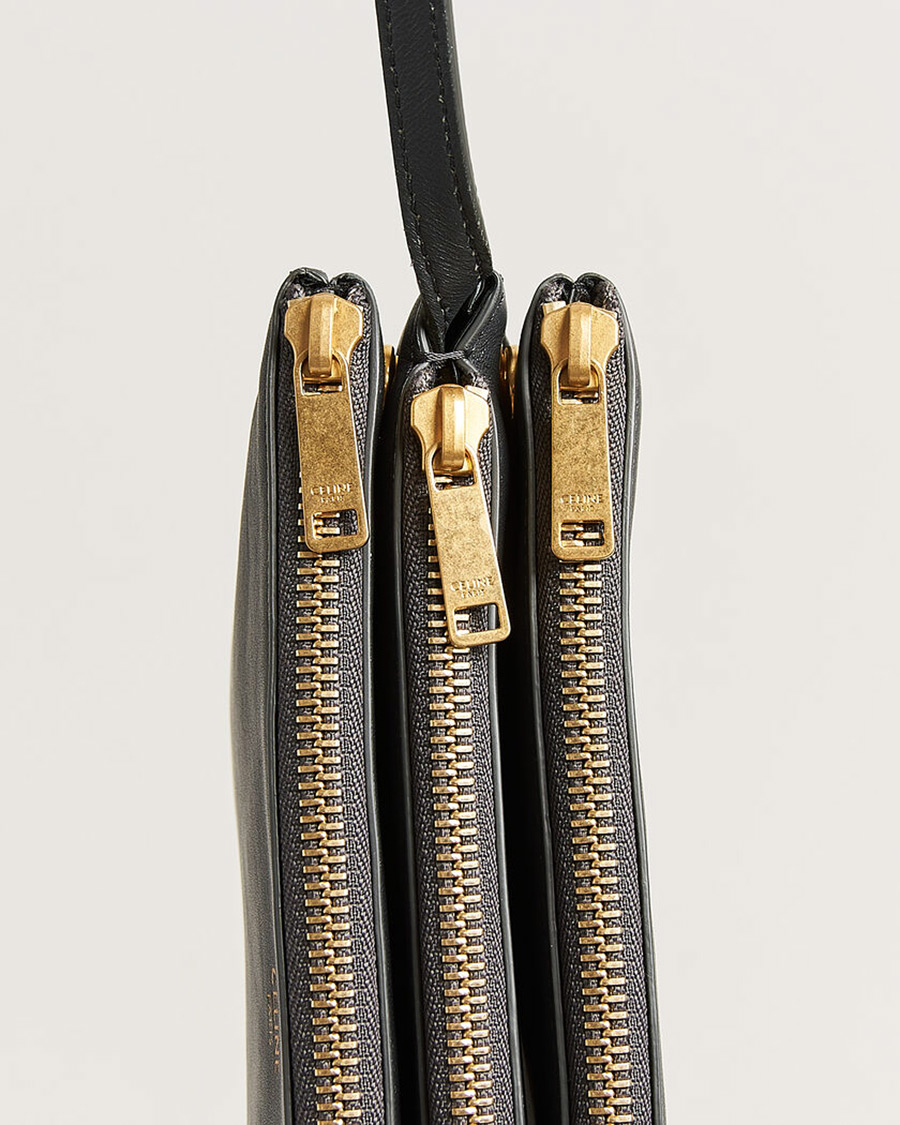 Herre | Pre-Owned & Vintage Bags | Celine Pre-Owned | Trio Bag Small Leather Grey