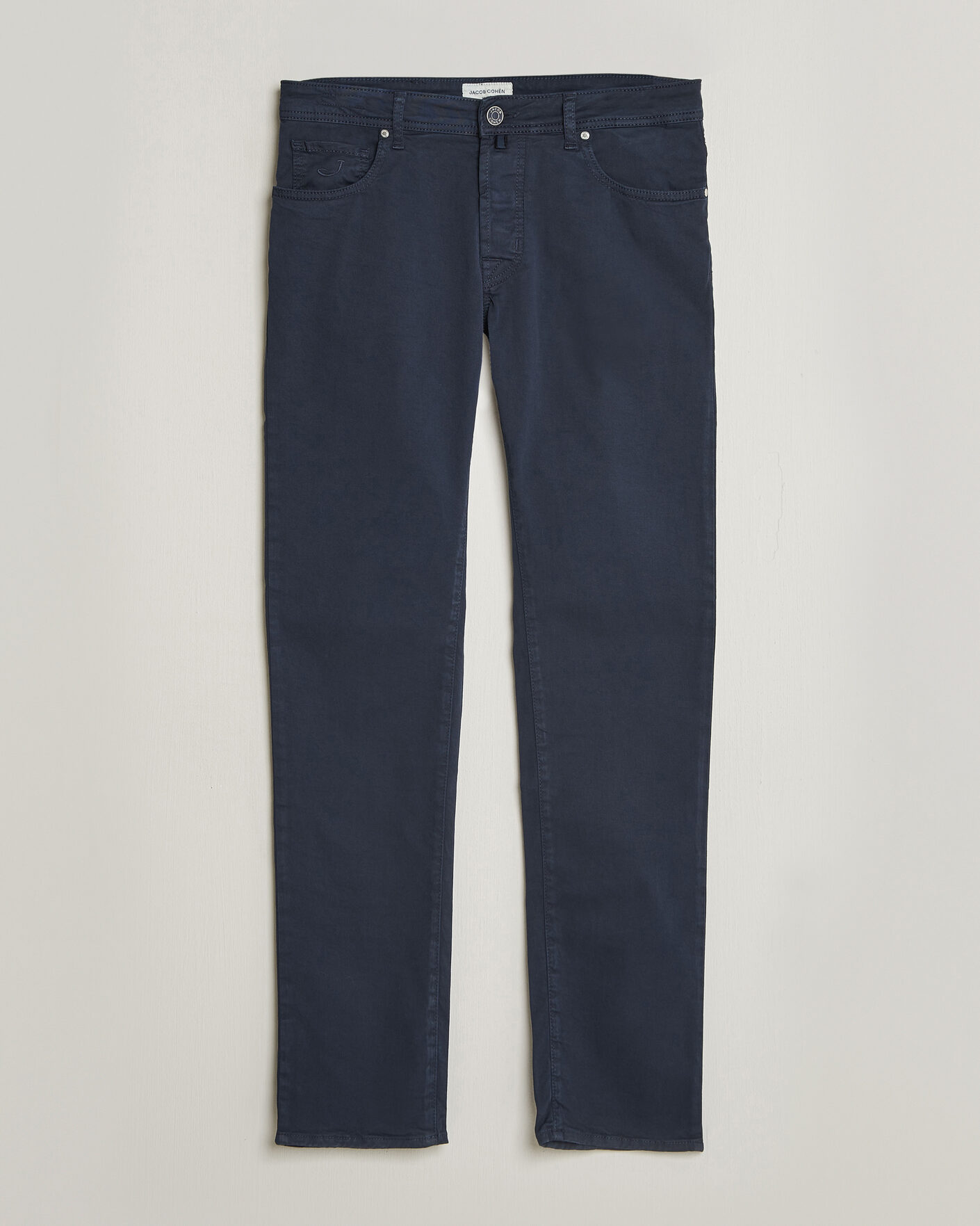 Herre | Bukser | Jacob Cohën | Bard Garment Dyed Gabardine Trousers Navy Blue