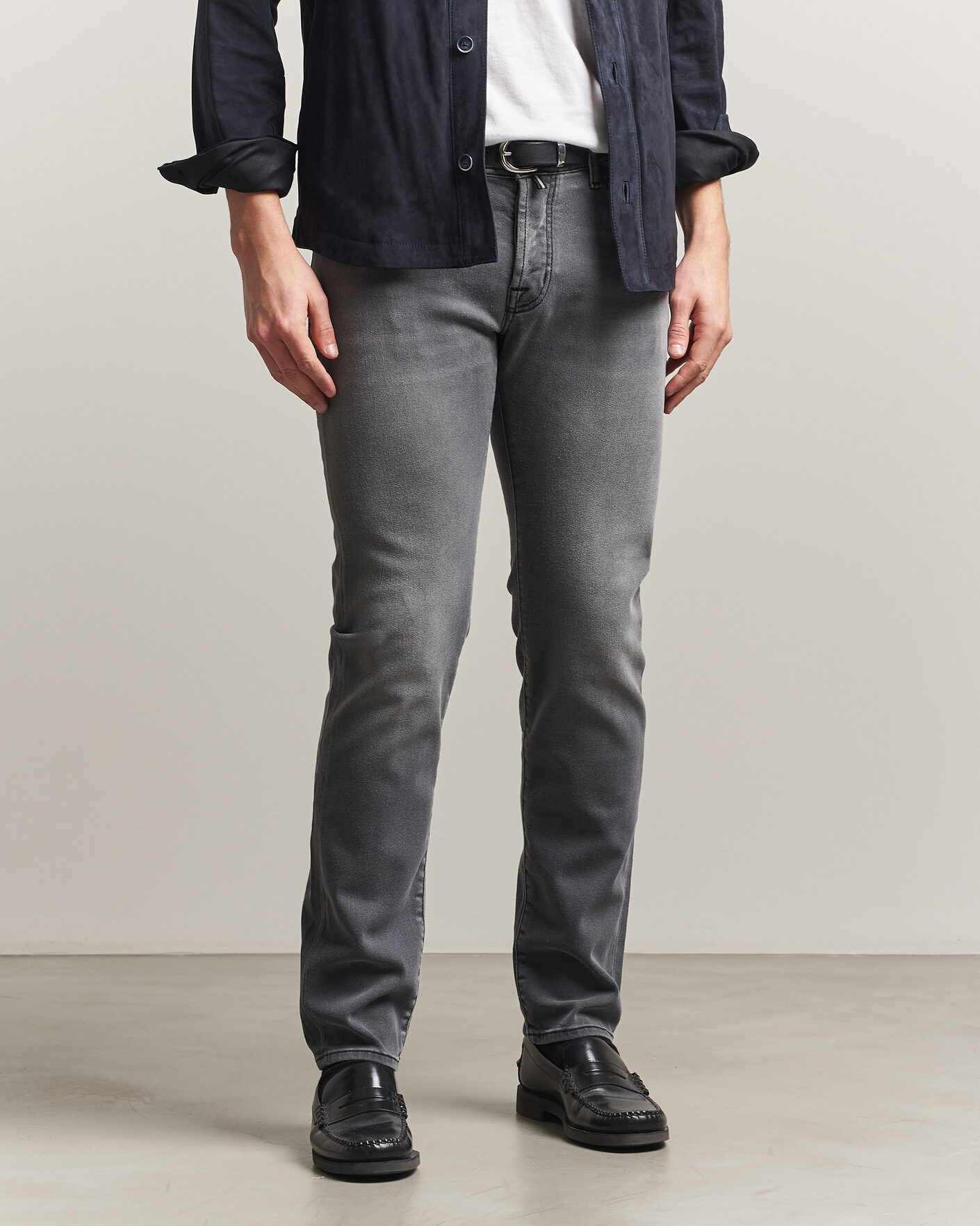Herre | Bukser | Jacob Cohën | Nick Slim Fit Power Stretch Jeans Light Black Wash