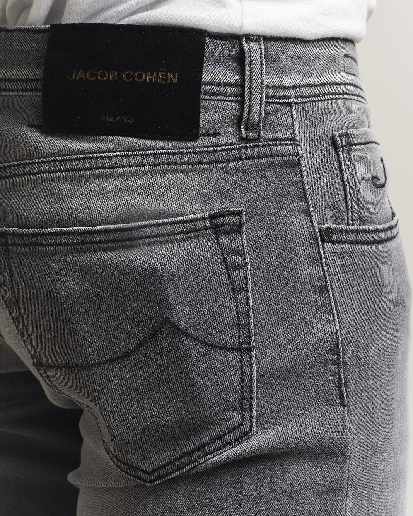 Herre | Bukser | Jacob Cohën | Nick Slim Fit Power Stretch Jeans Light Black Wash