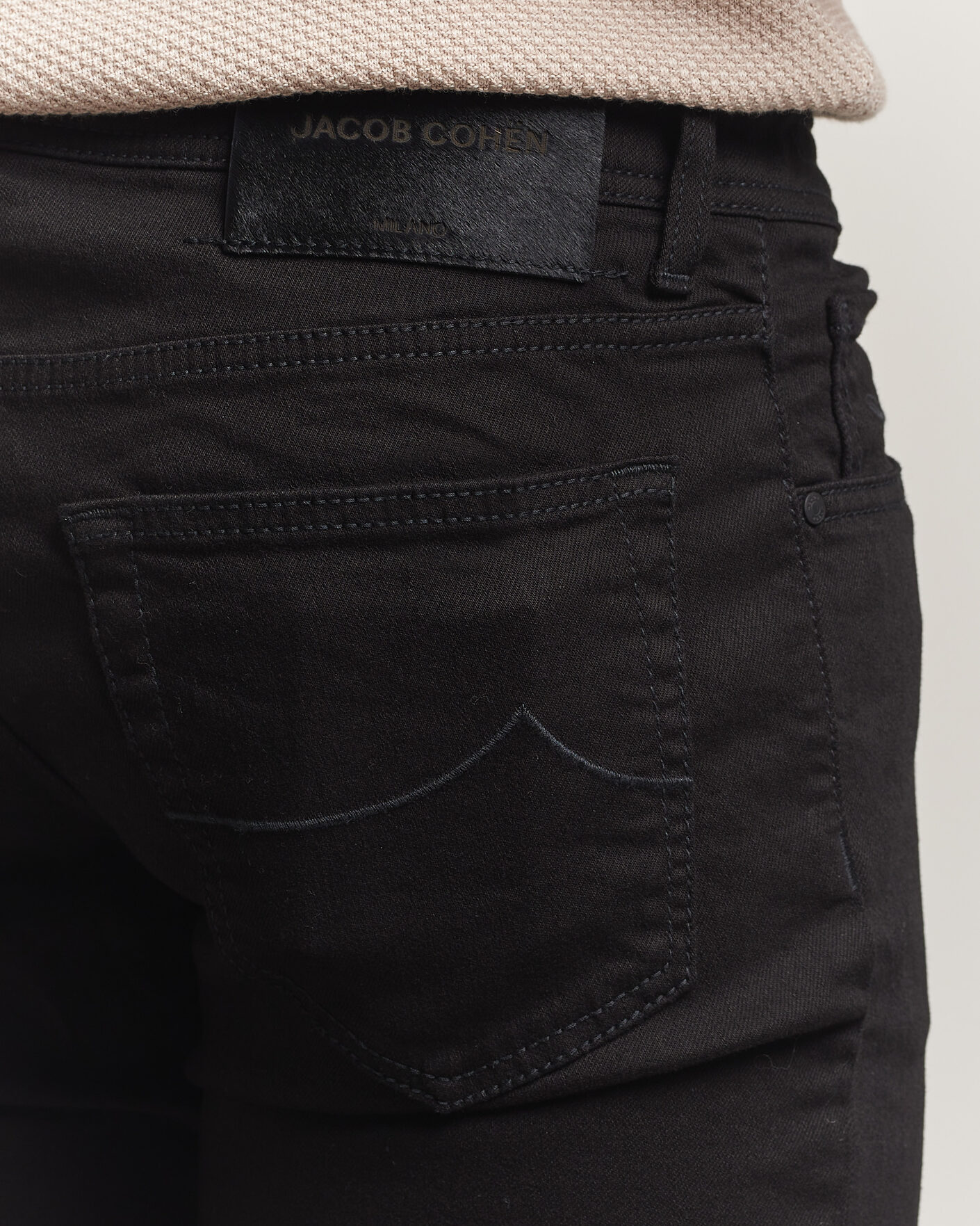 Herre | Bukser | Jacob Cohën | Nick Slim Fit Stretch Stay Black Jeans Rinse Wash