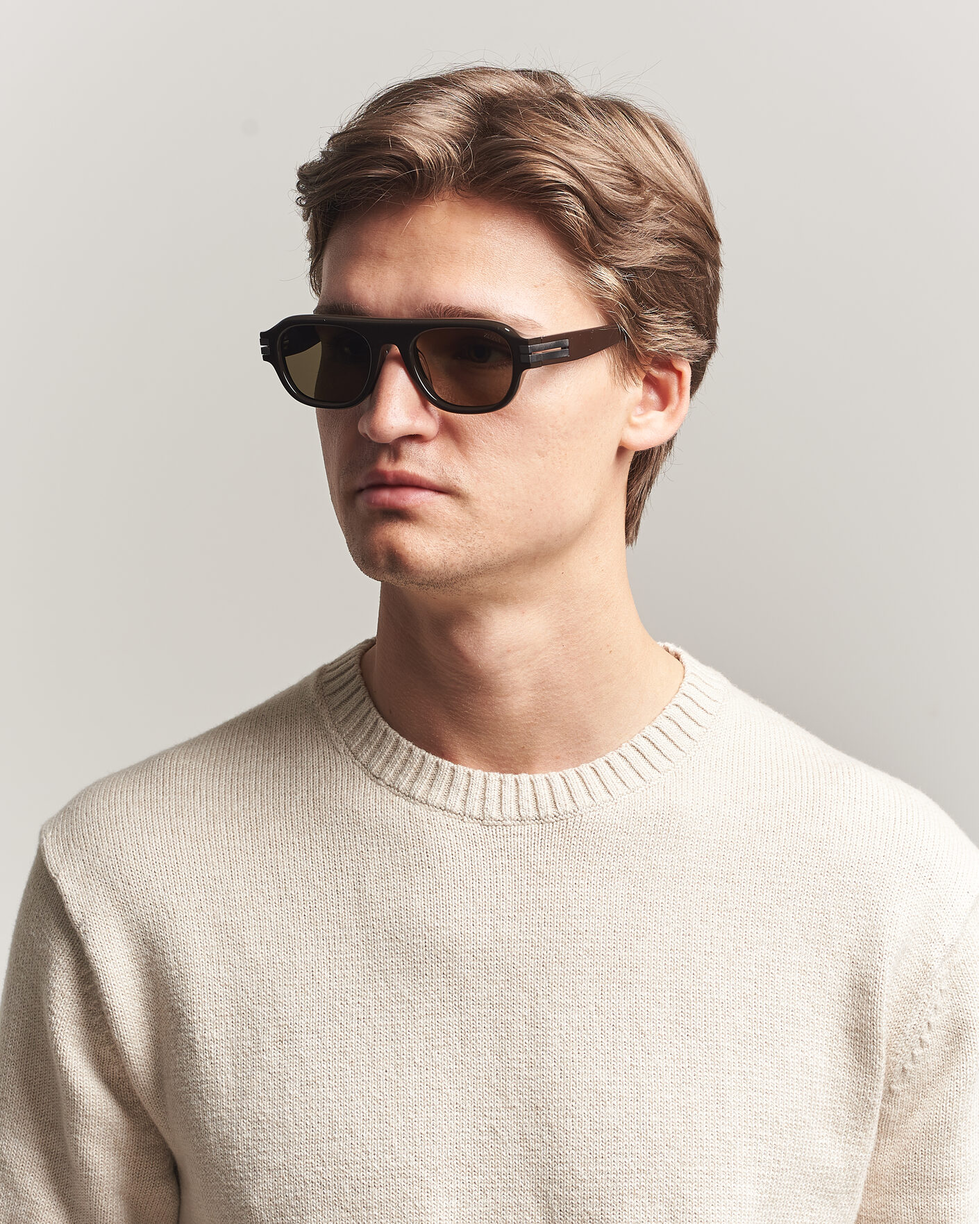 Herre | Solbriller | Zegna | EZ0304 Sunglasses Dark Brown