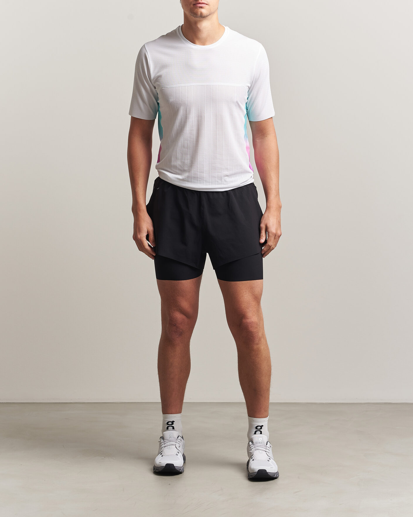 Herre | T-Shirts | SOAR Running | Hot Weather Tee White/Blue